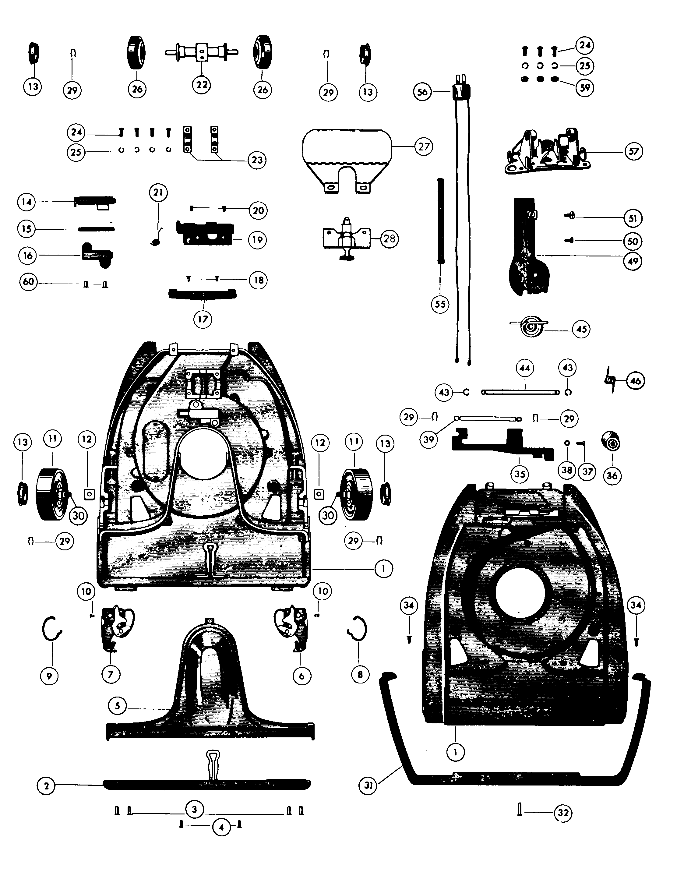 Hoover 0916T mainbody diagram