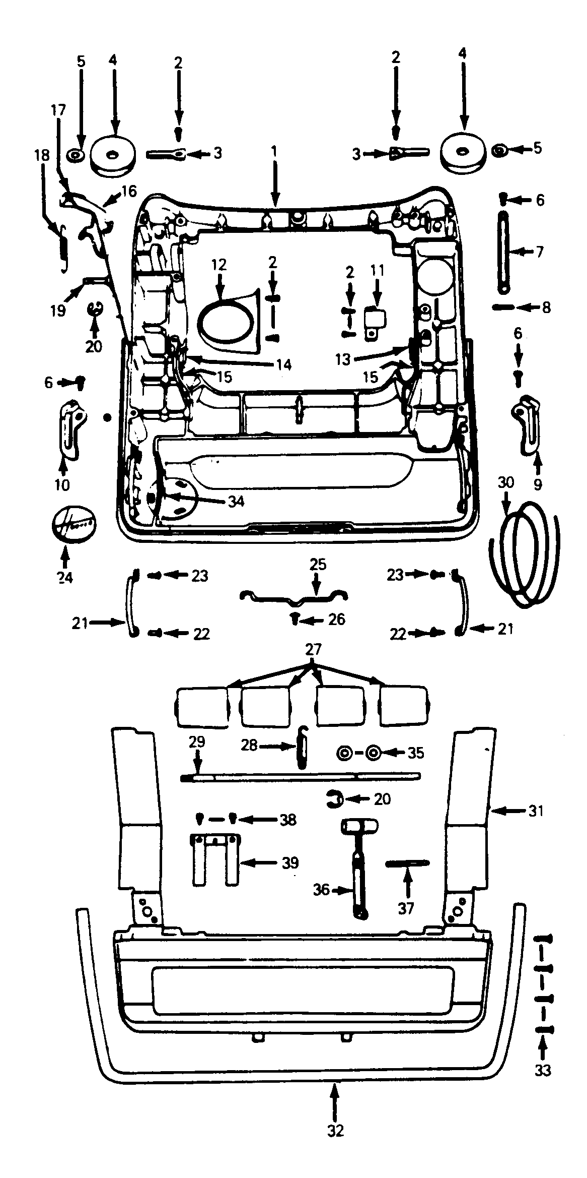 Hoover 1100 mainbody diagram