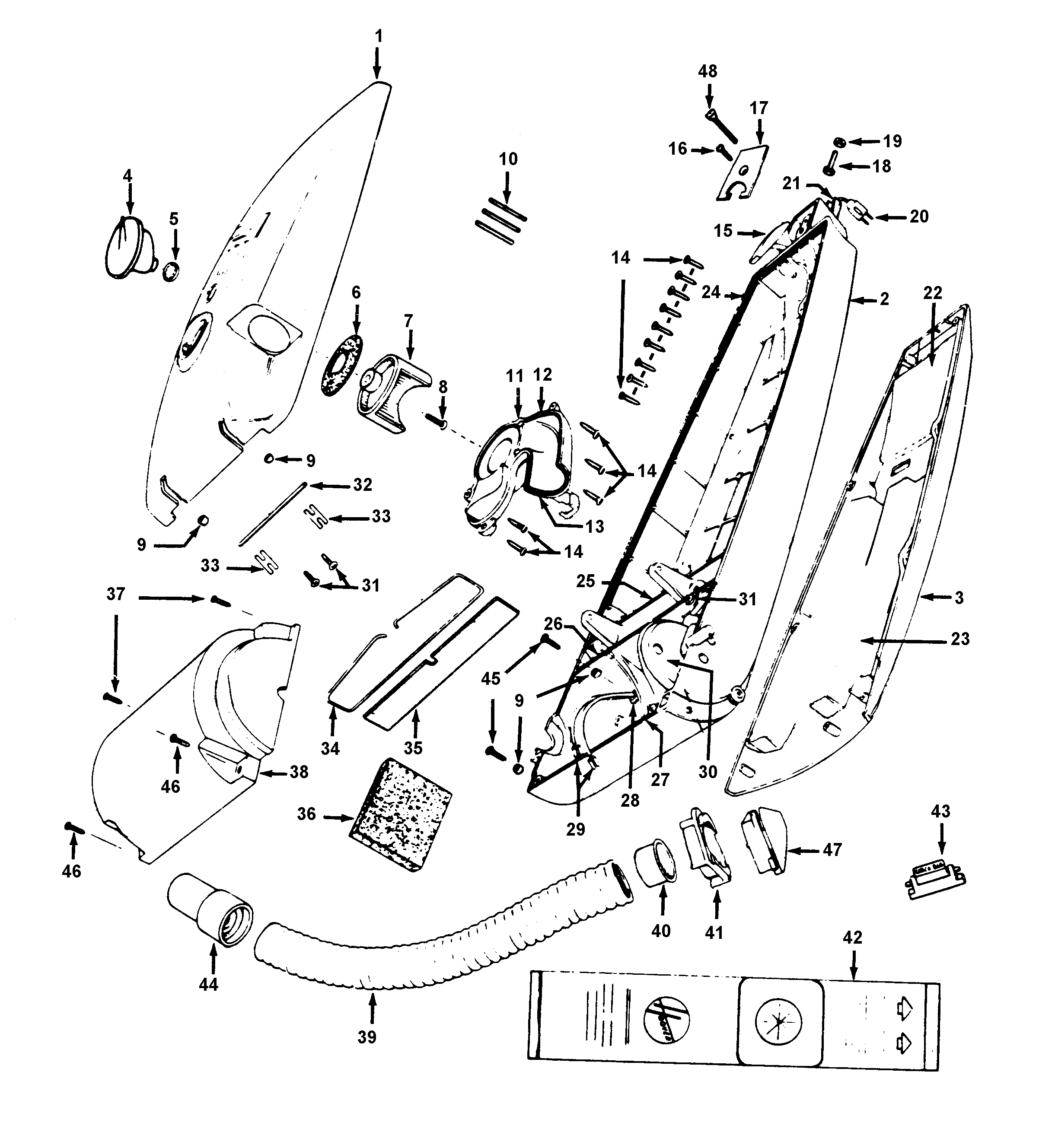 Hoover 1100 outerbag diagram