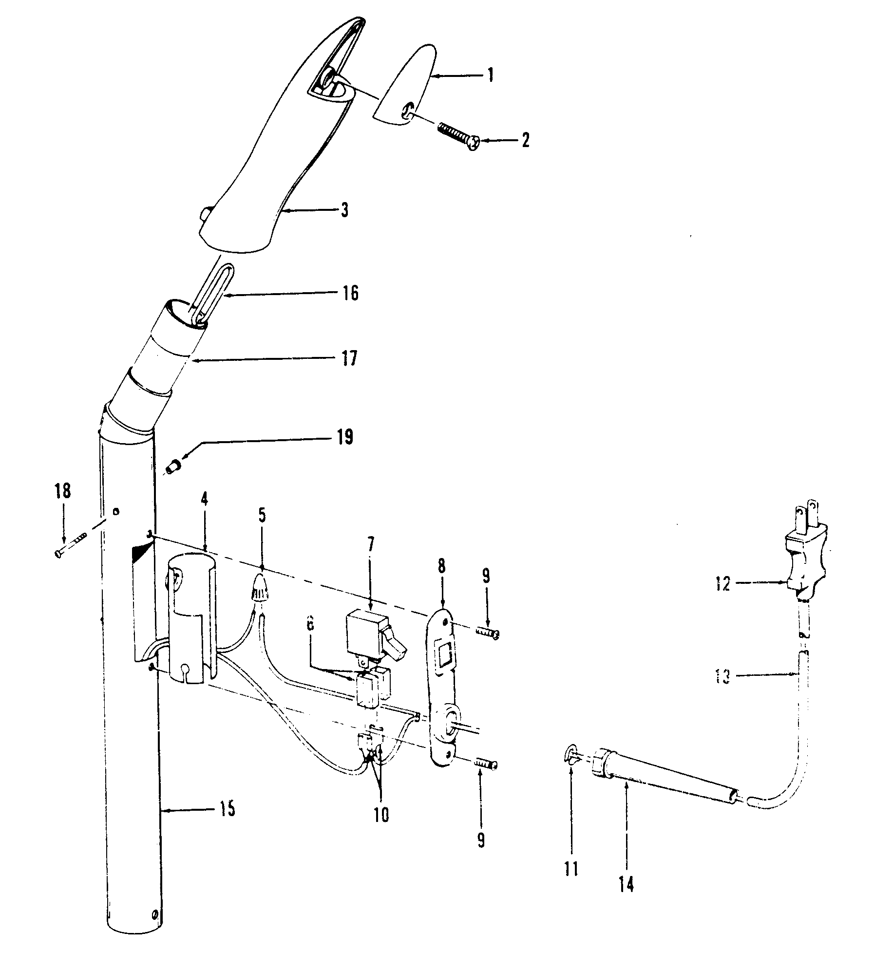 Hoover 1170 handle diagram
