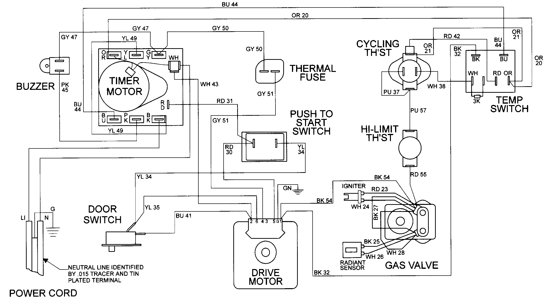 Maytag MDG8506AWW wiring information diagram
