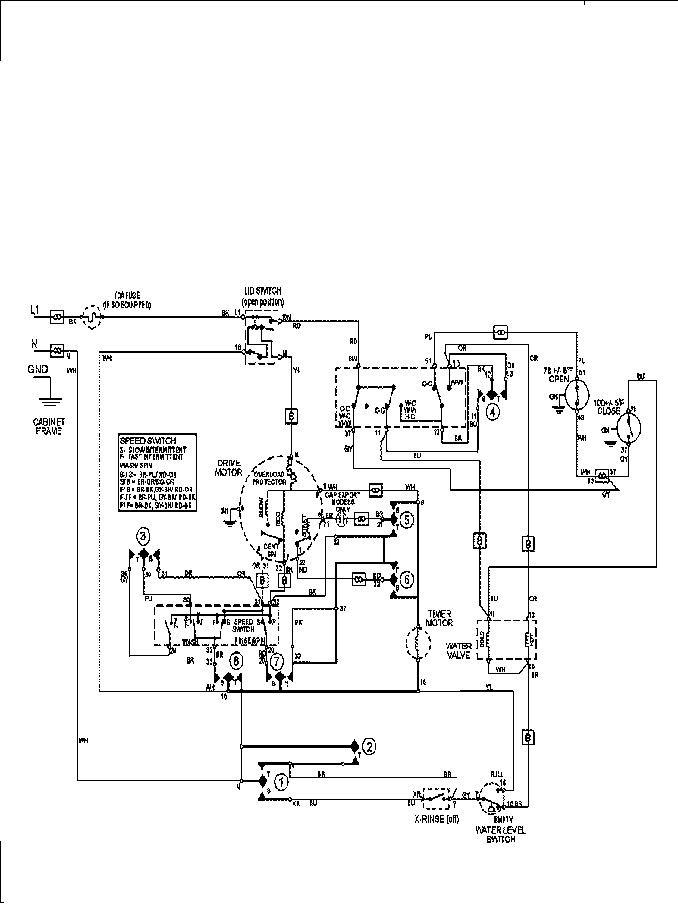 Maytag MAV6458AWW wiring information diagram