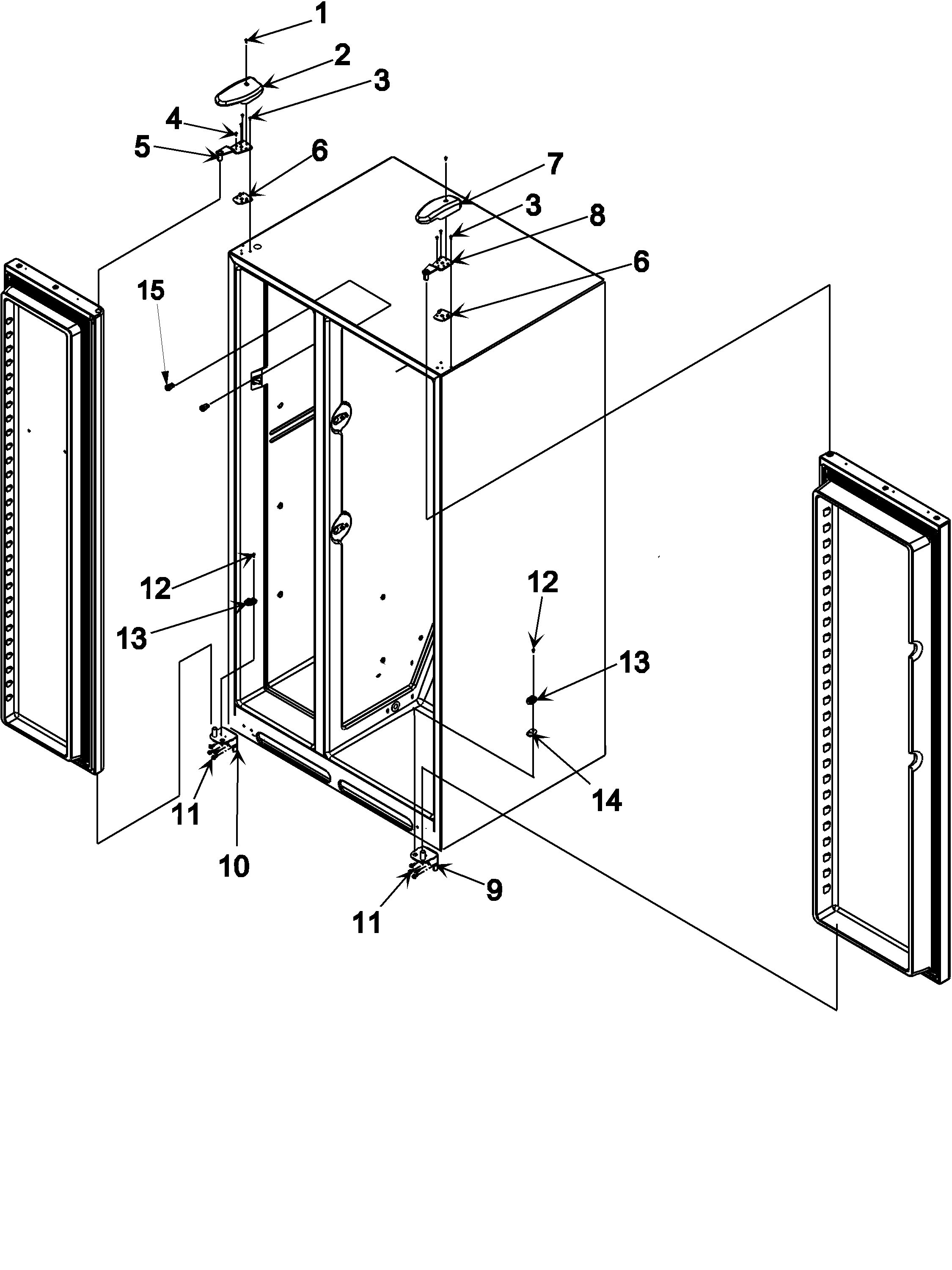 Amana XRSS204BB-PXRSS204BB1 hinges diagram