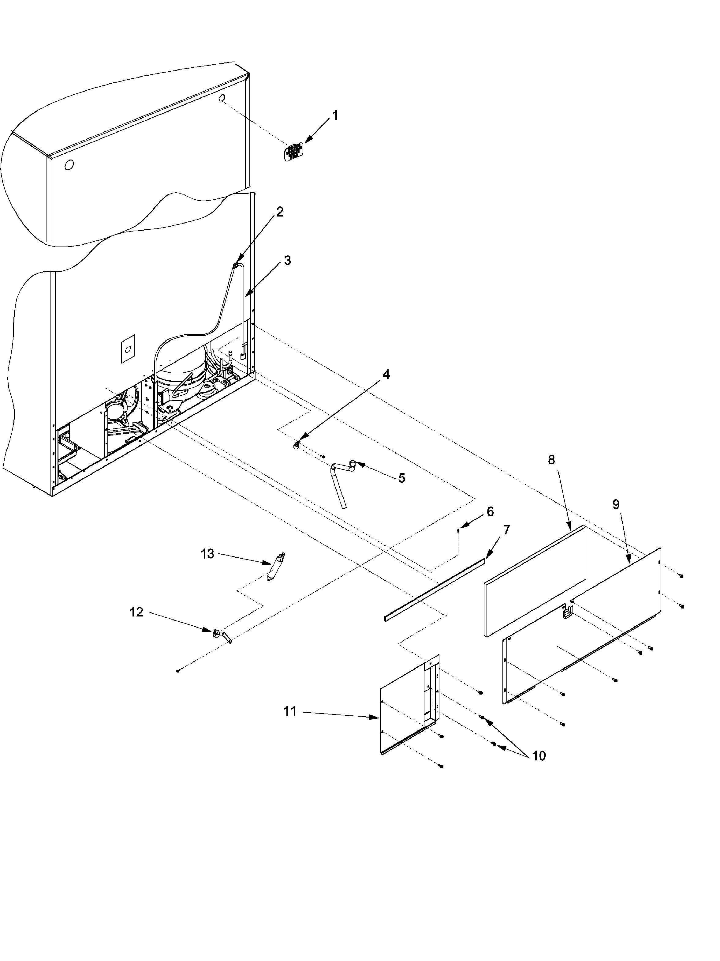 Amana XRSS204BB-PXRSS204BB1 cabinet back diagram