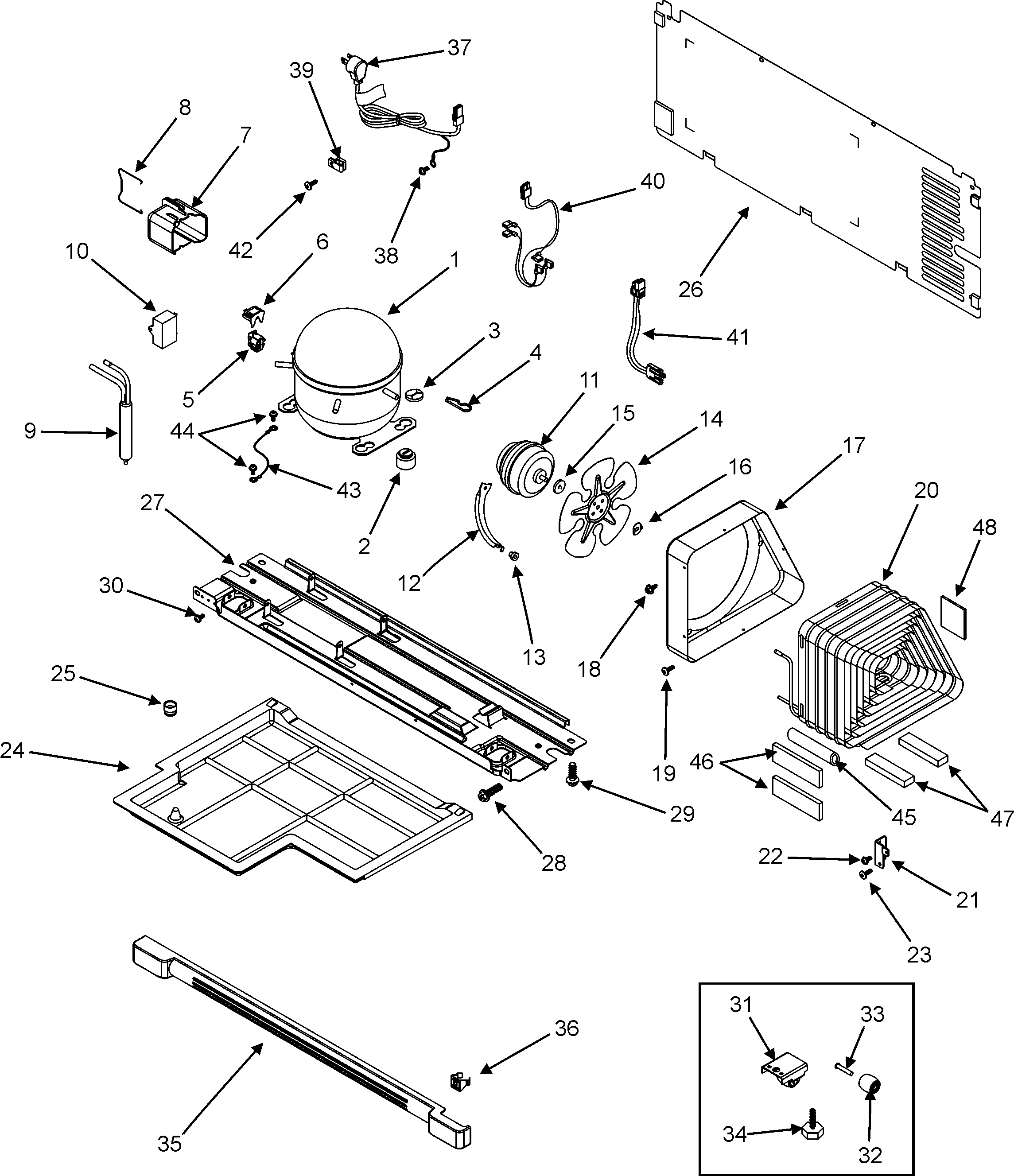 Maytag MTB1891ARQ compressor diagram
