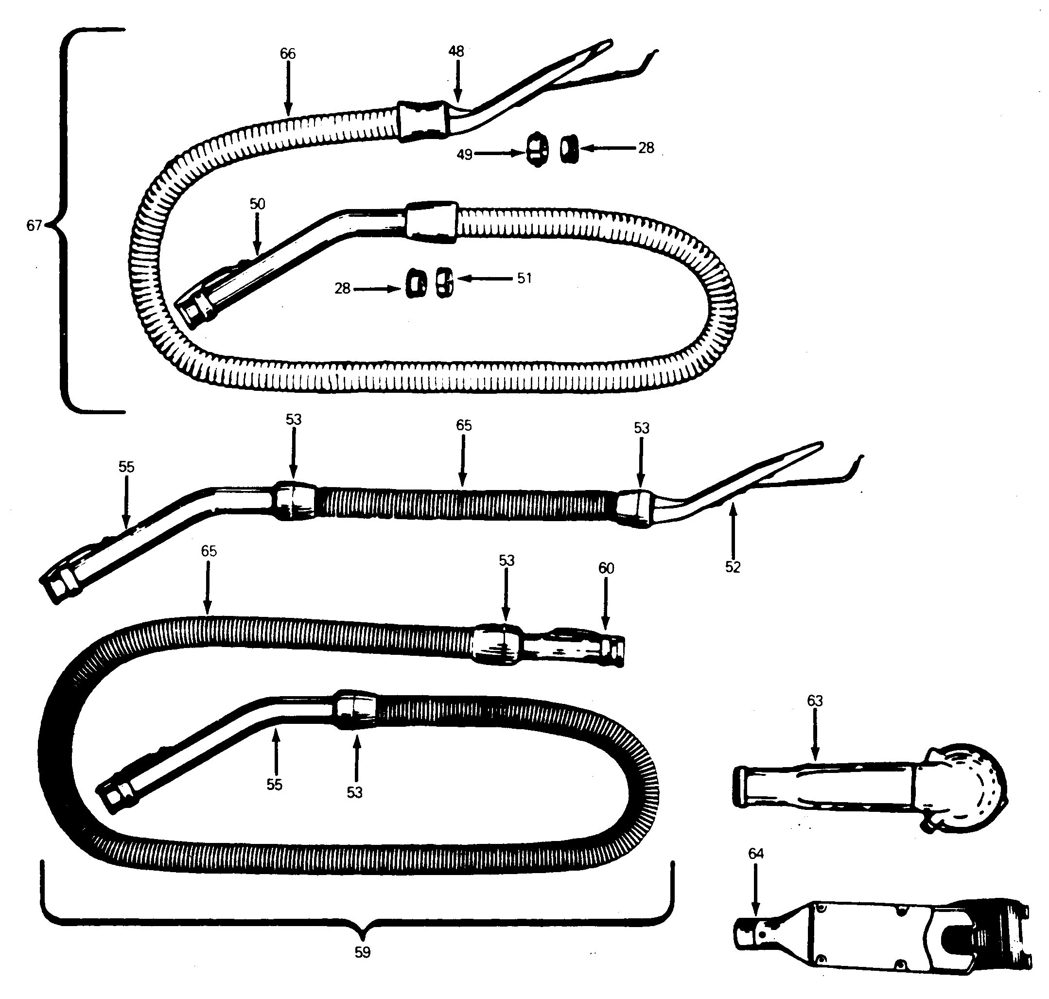 Hoover C1111--- hose diagram