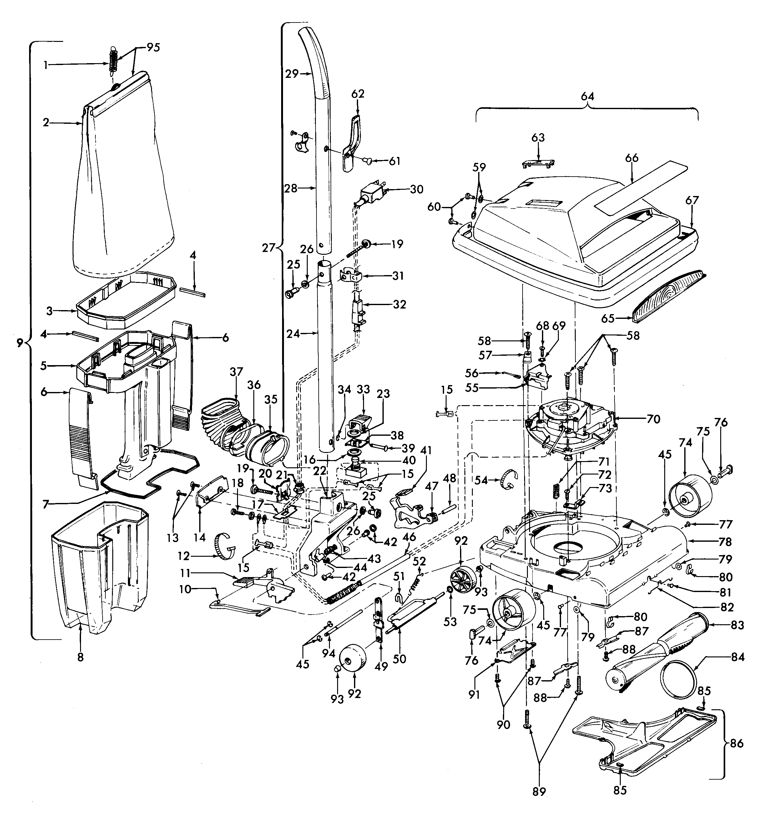 Hoover C1407--- agitator diagram