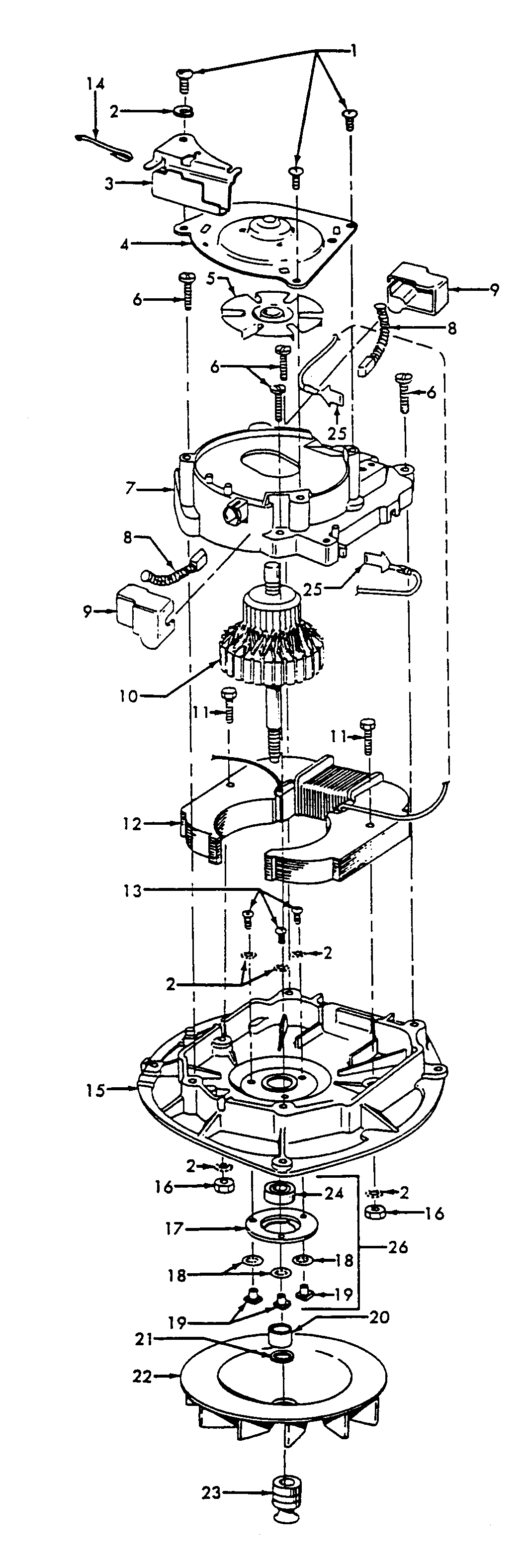 Hoover C1633012 motor assembly diagram