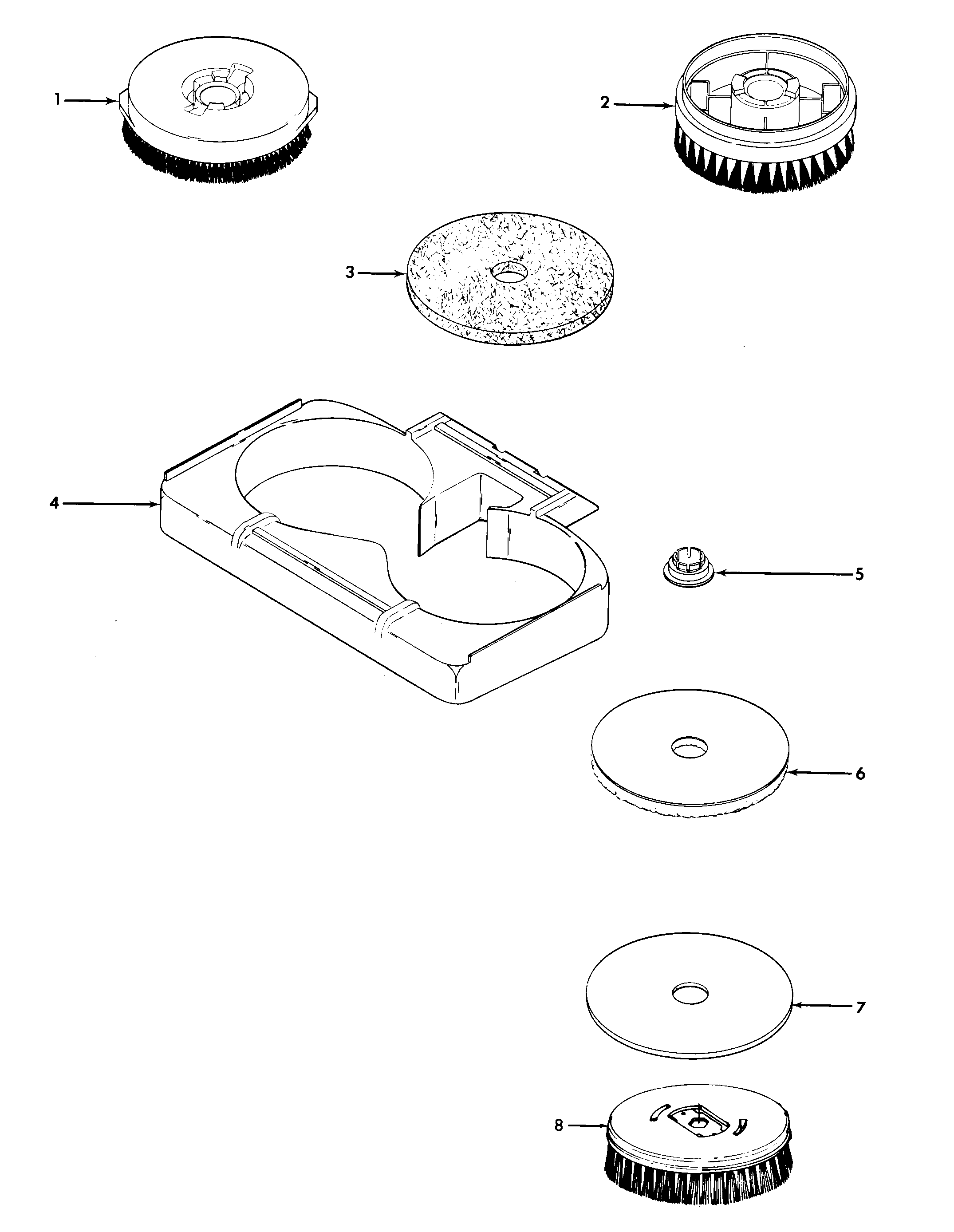 Hoover F5019 brushes_pads diagram