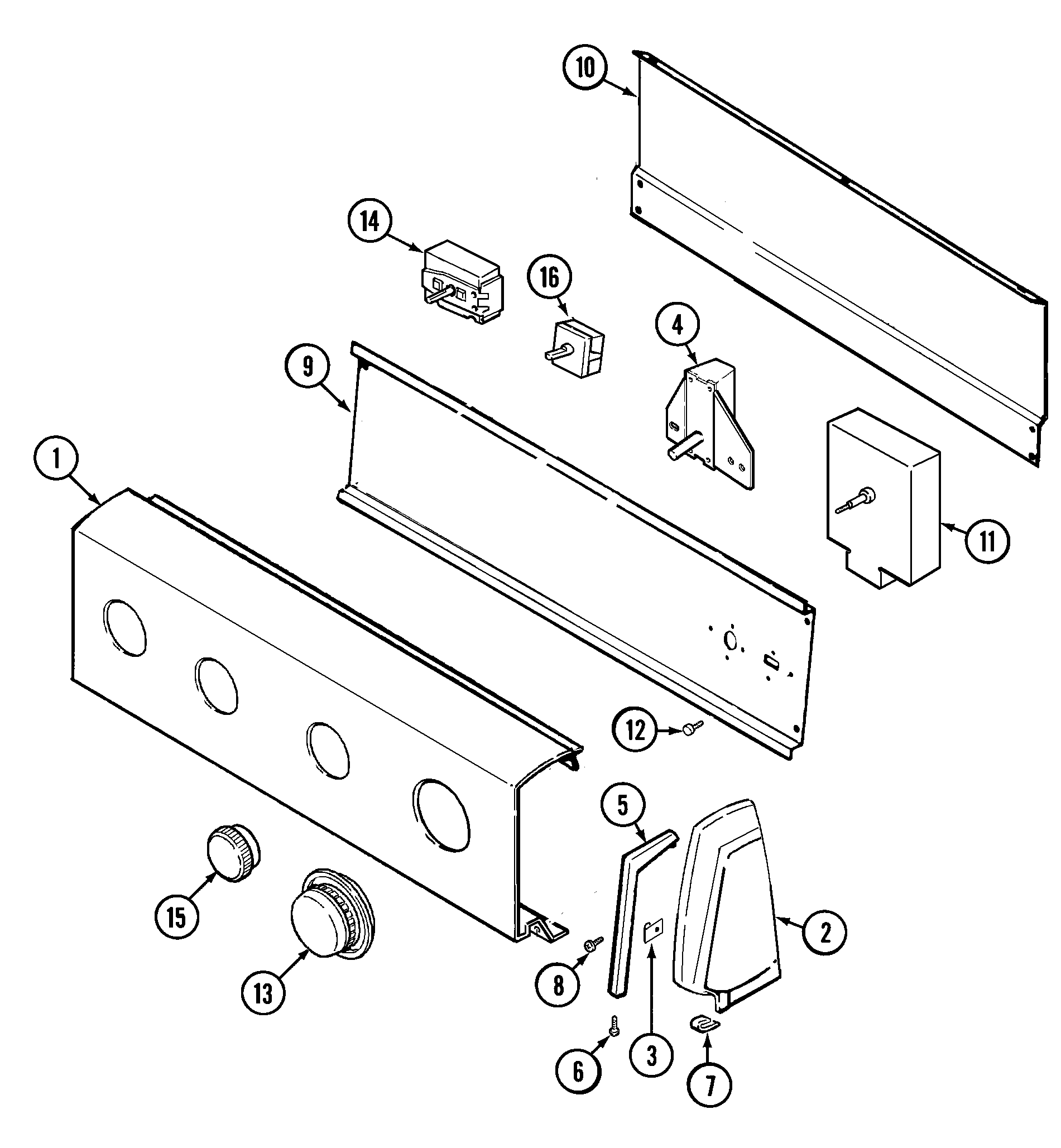 Maytag PYE2000GGE control panel diagram