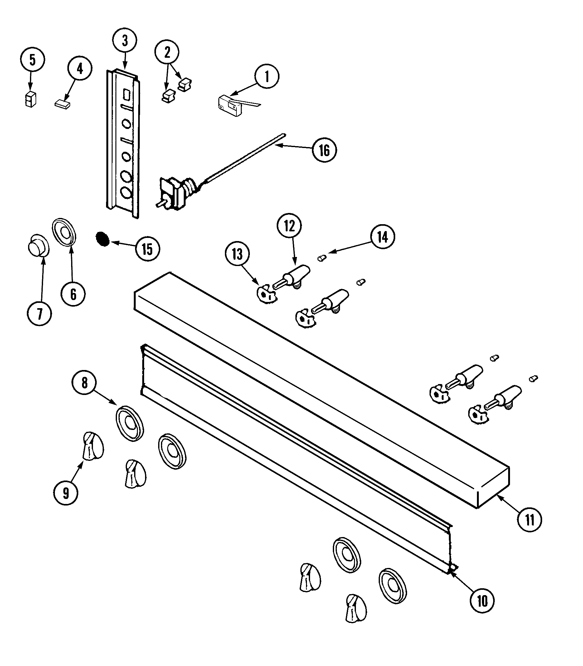 Maytag DGR486G manifold panel/gas controls diagram