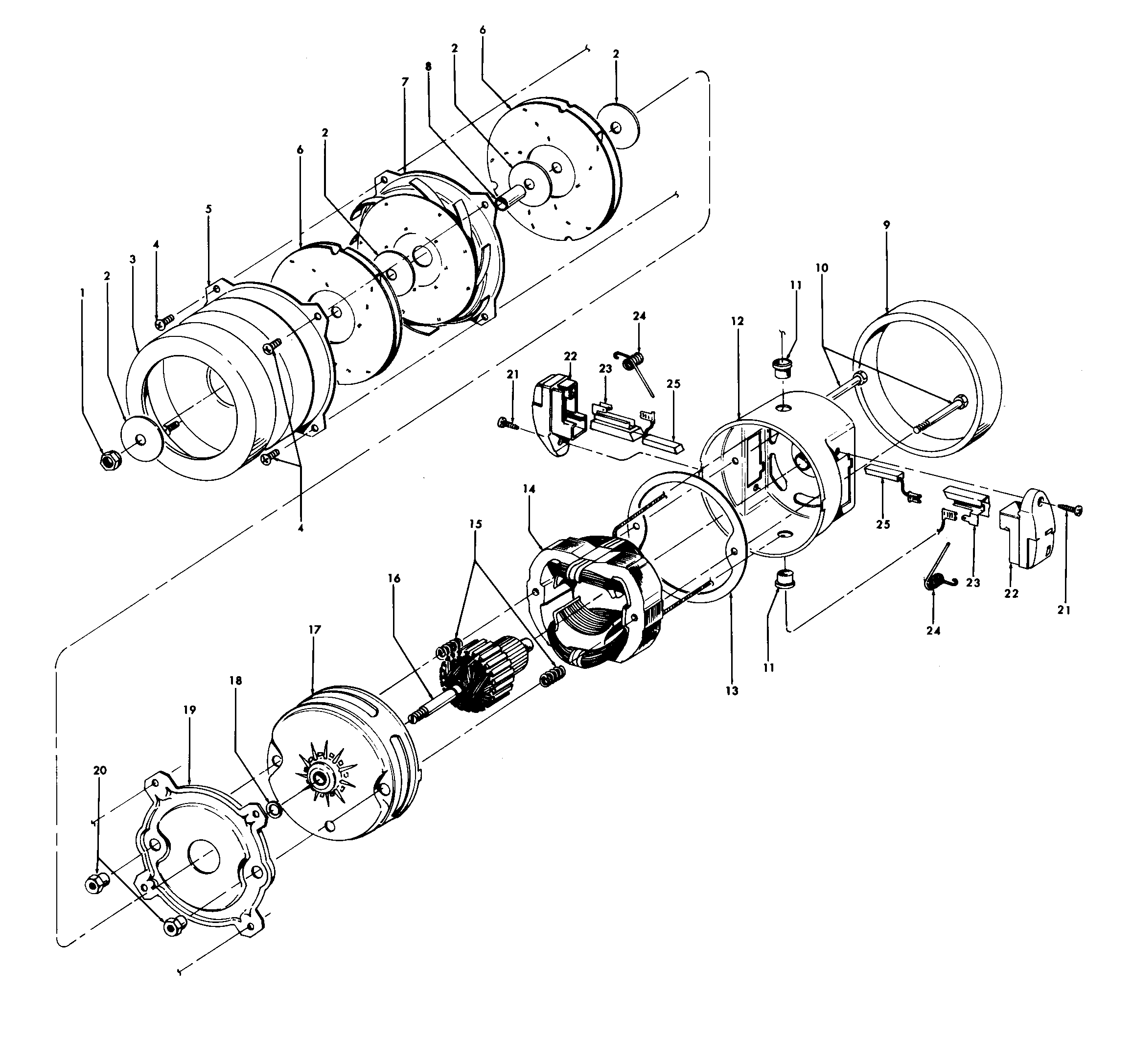 Hoover S1079060 motor assembly diagram