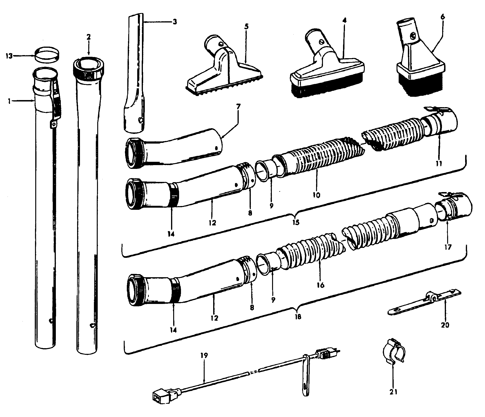 Hoover S1420050 hose diagram