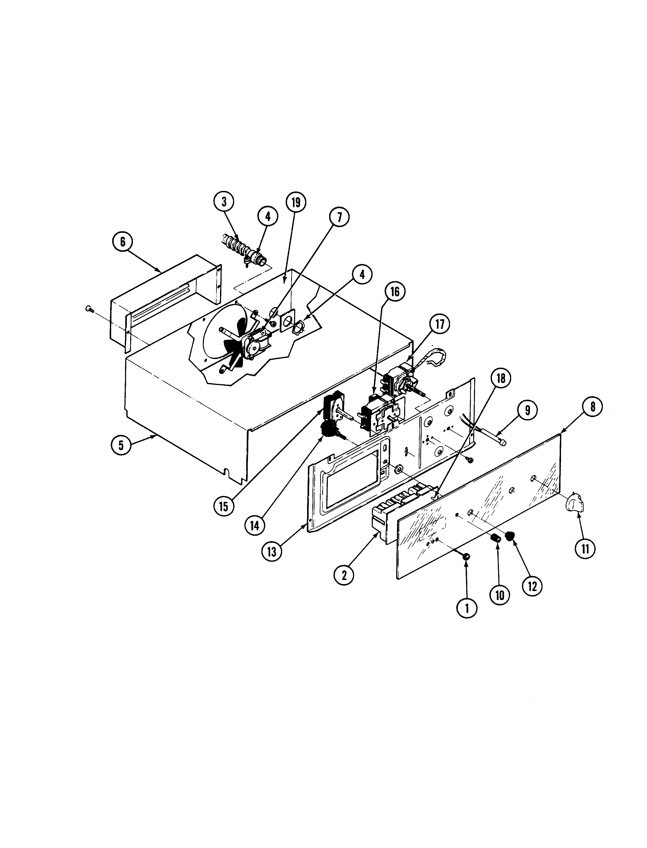 Jenn-Air W216 control panel diagram