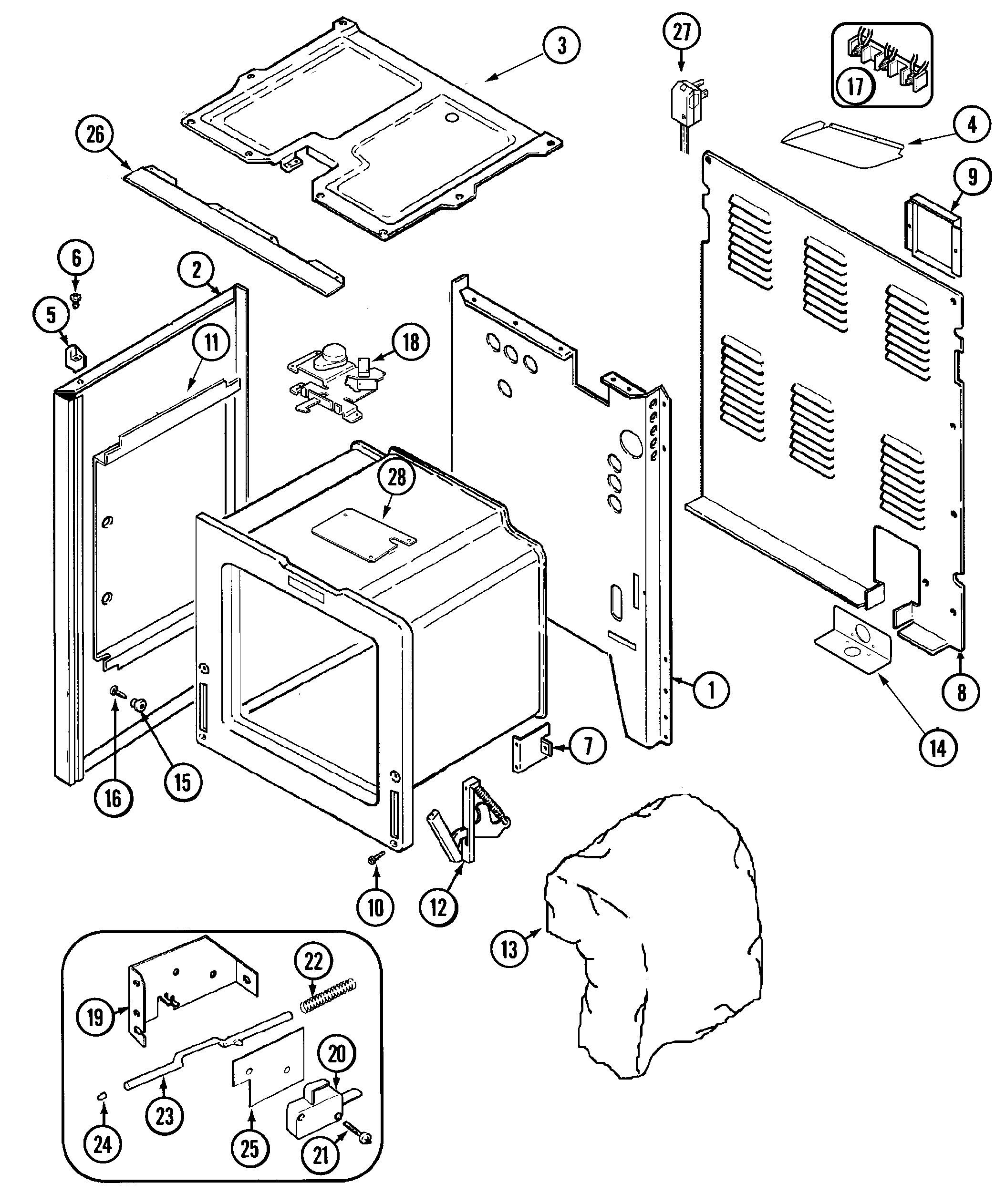 Maytag MER5770BCQ body diagram