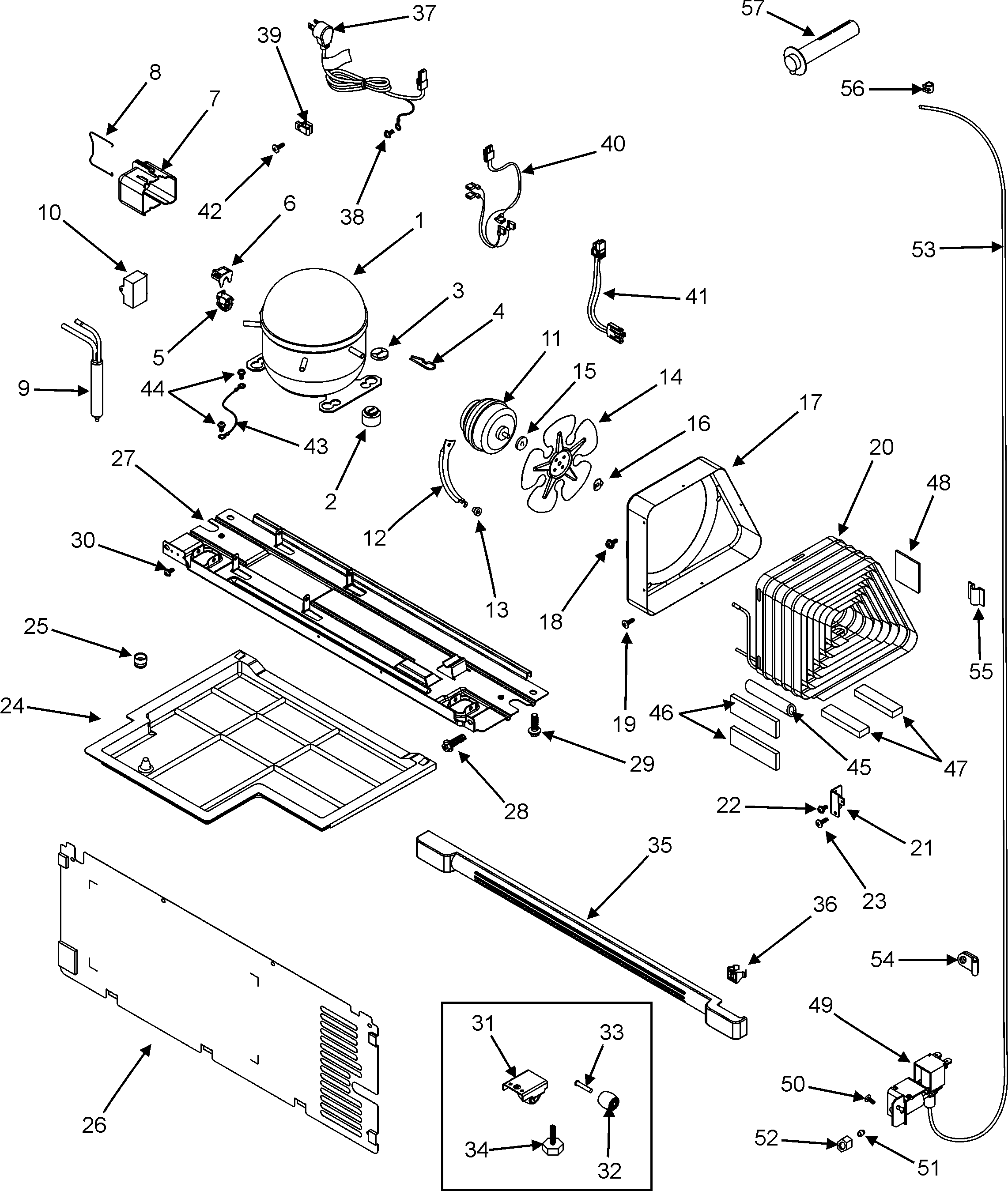 Magic Chef CTF1826ARB compressor diagram