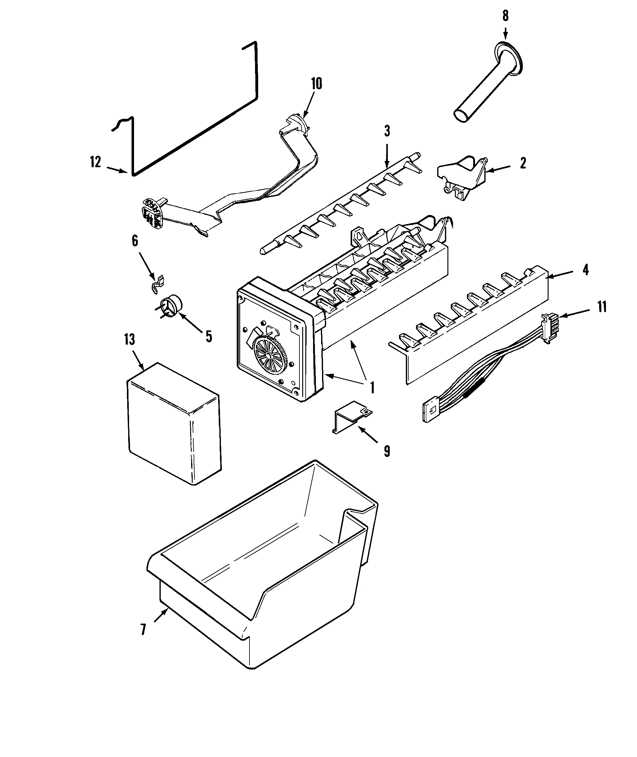 Magic Chef CTF1826ARB ice maker diagram