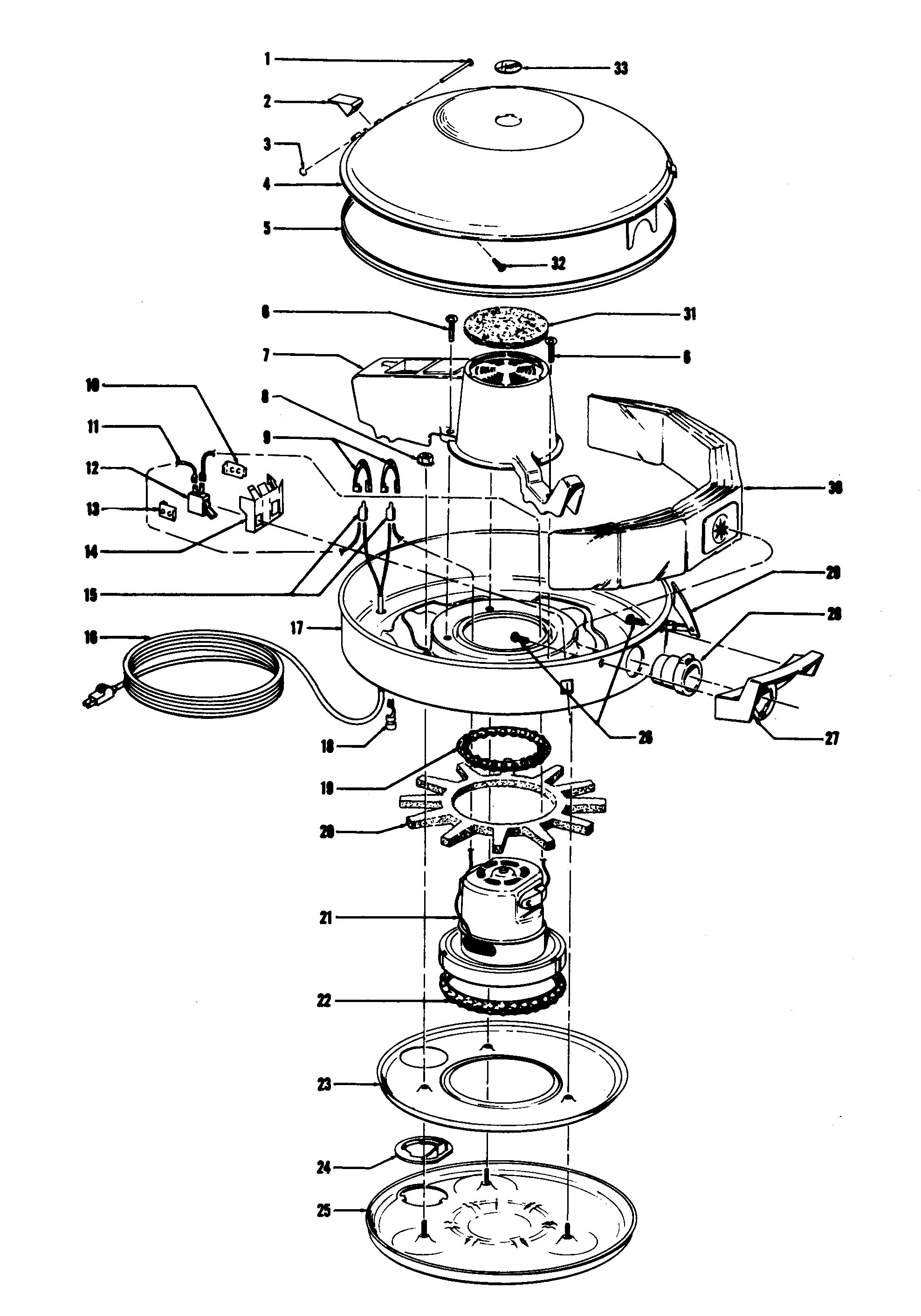Hoover S3005--- mainhousing diagram