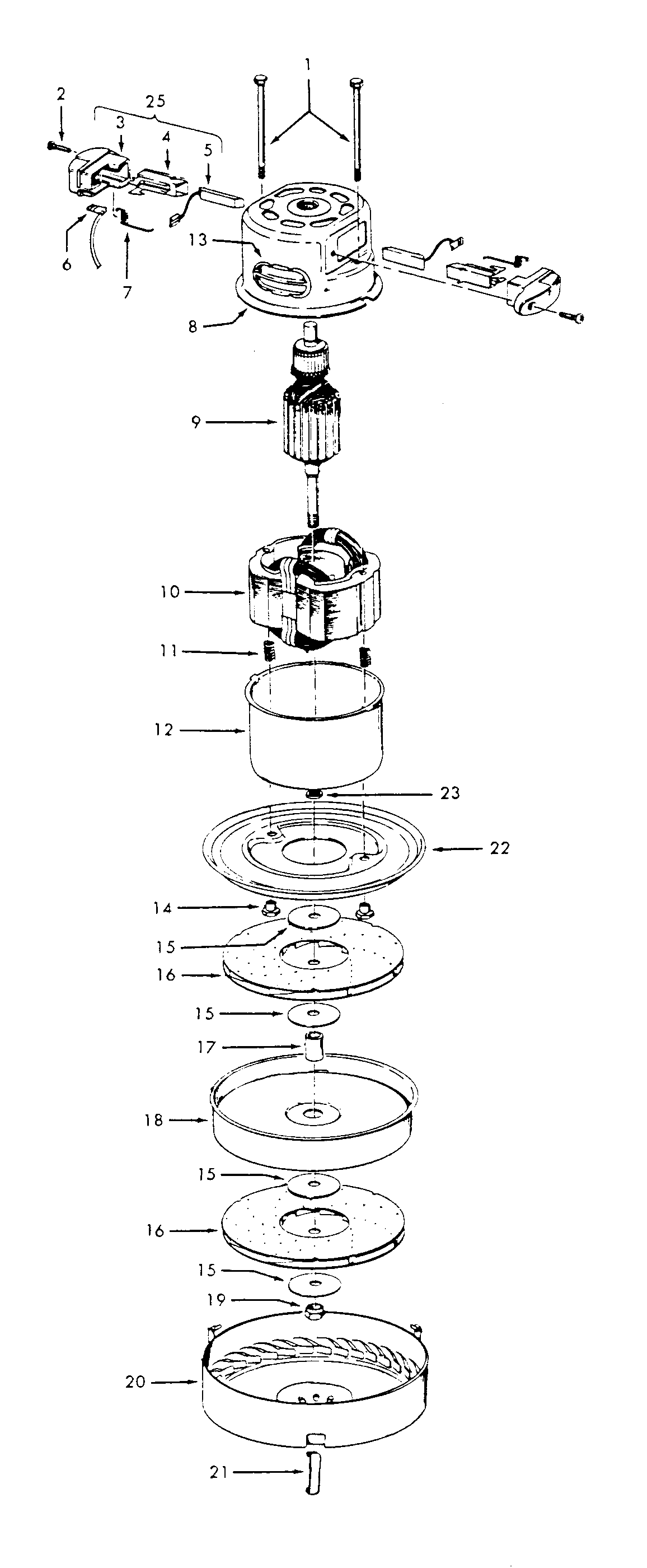 Hoover S3009 motor assembly diagram