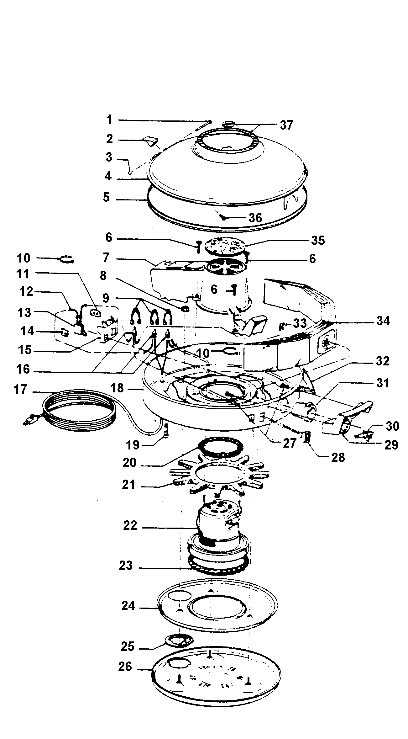 Hoover S3057--- mainhousing diagram