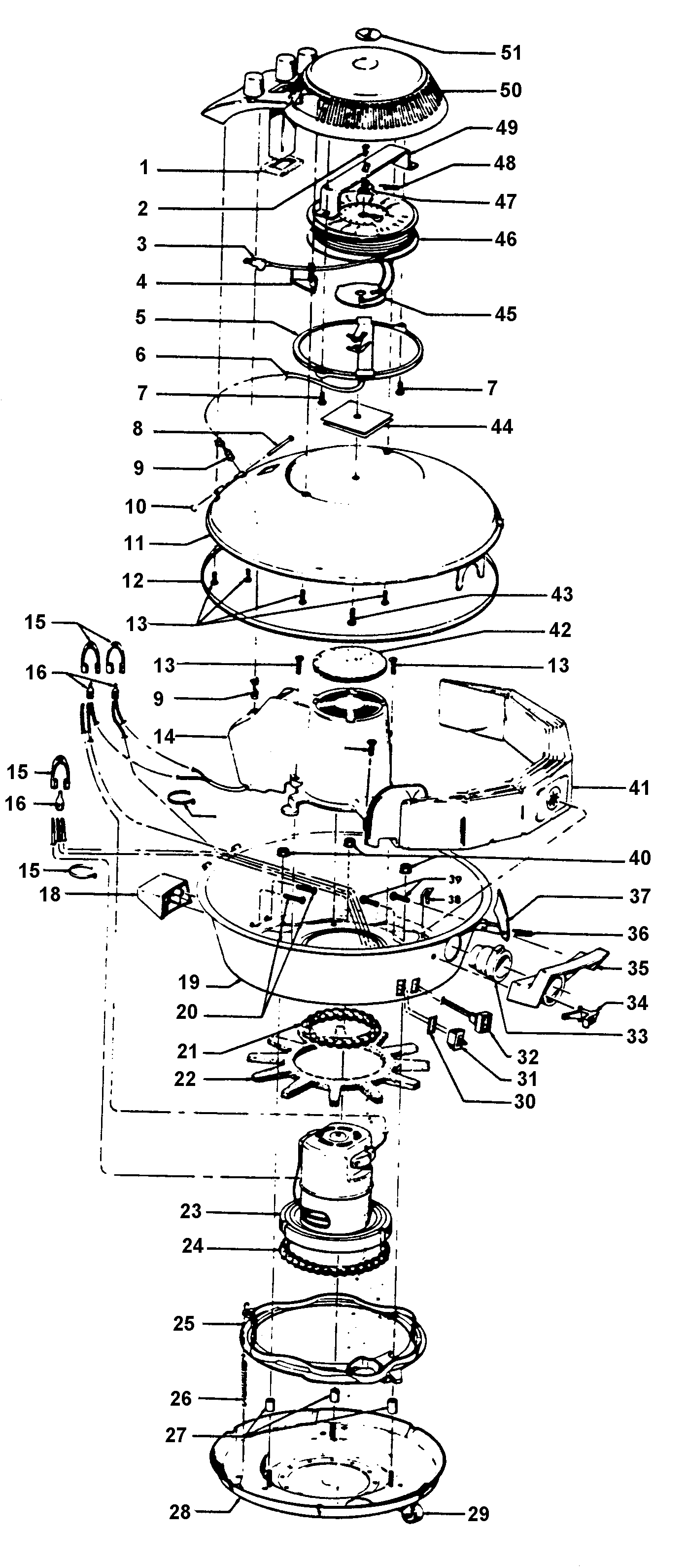 Hoover S3065001 mainhousing diagram