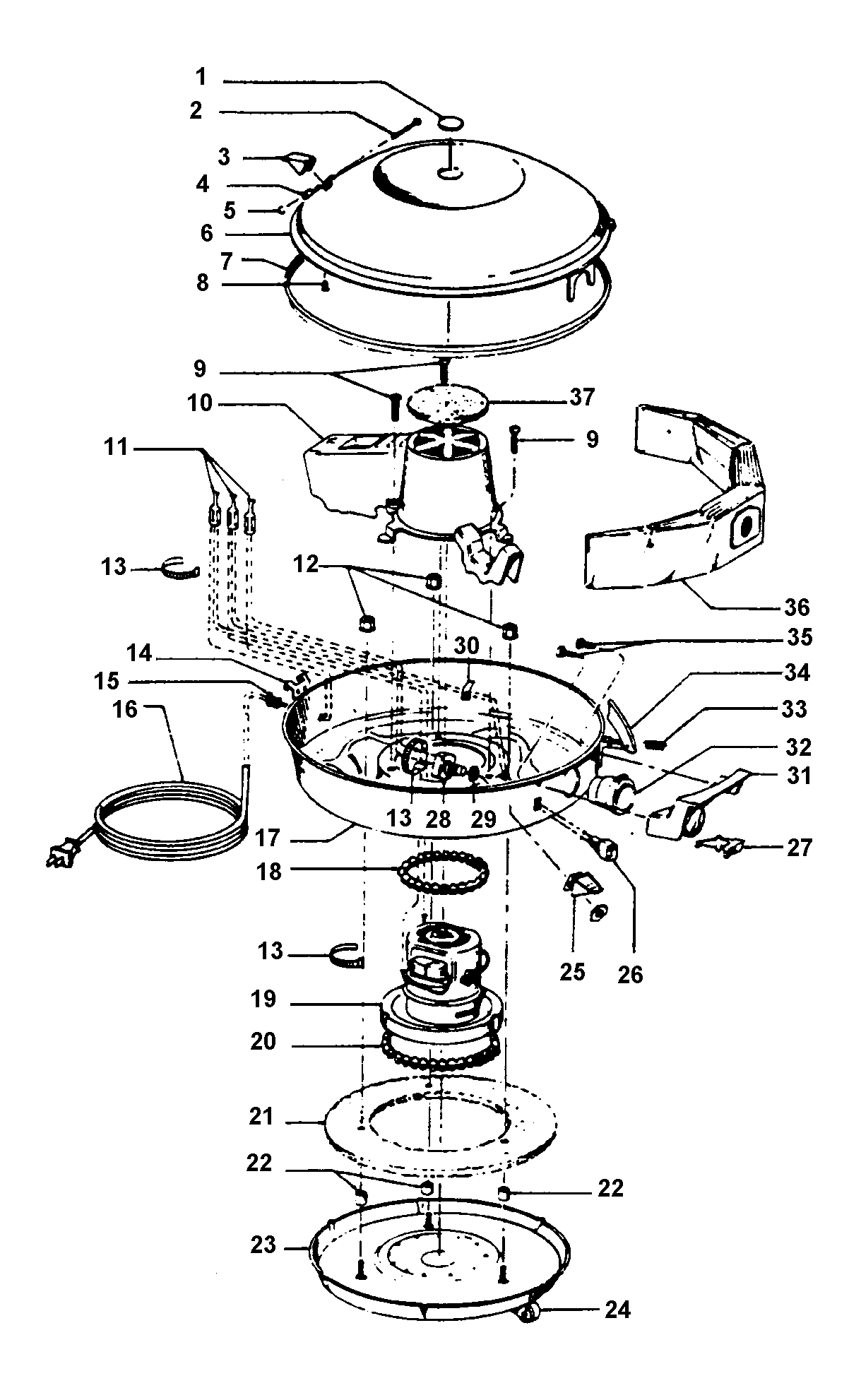 Hoover S3131030 mainhousing diagram