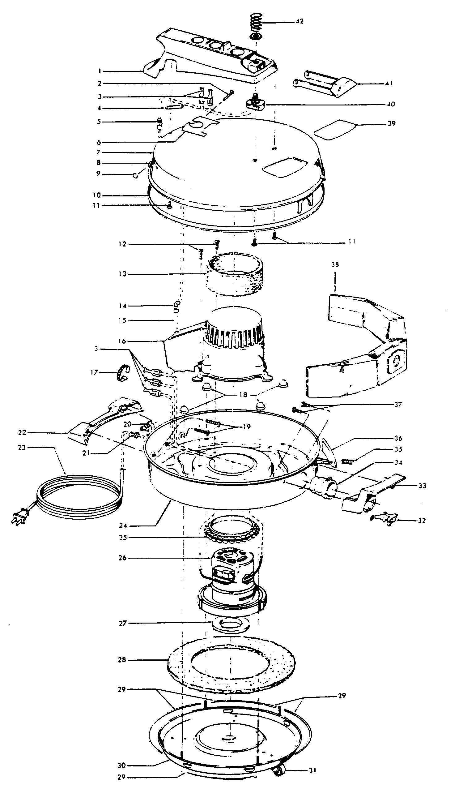 Hoover S3185--- mainhousing diagram