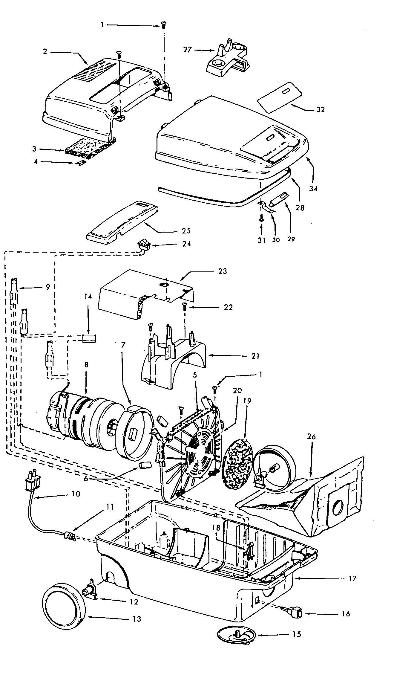 Hoover S3209021 mainhousing diagram