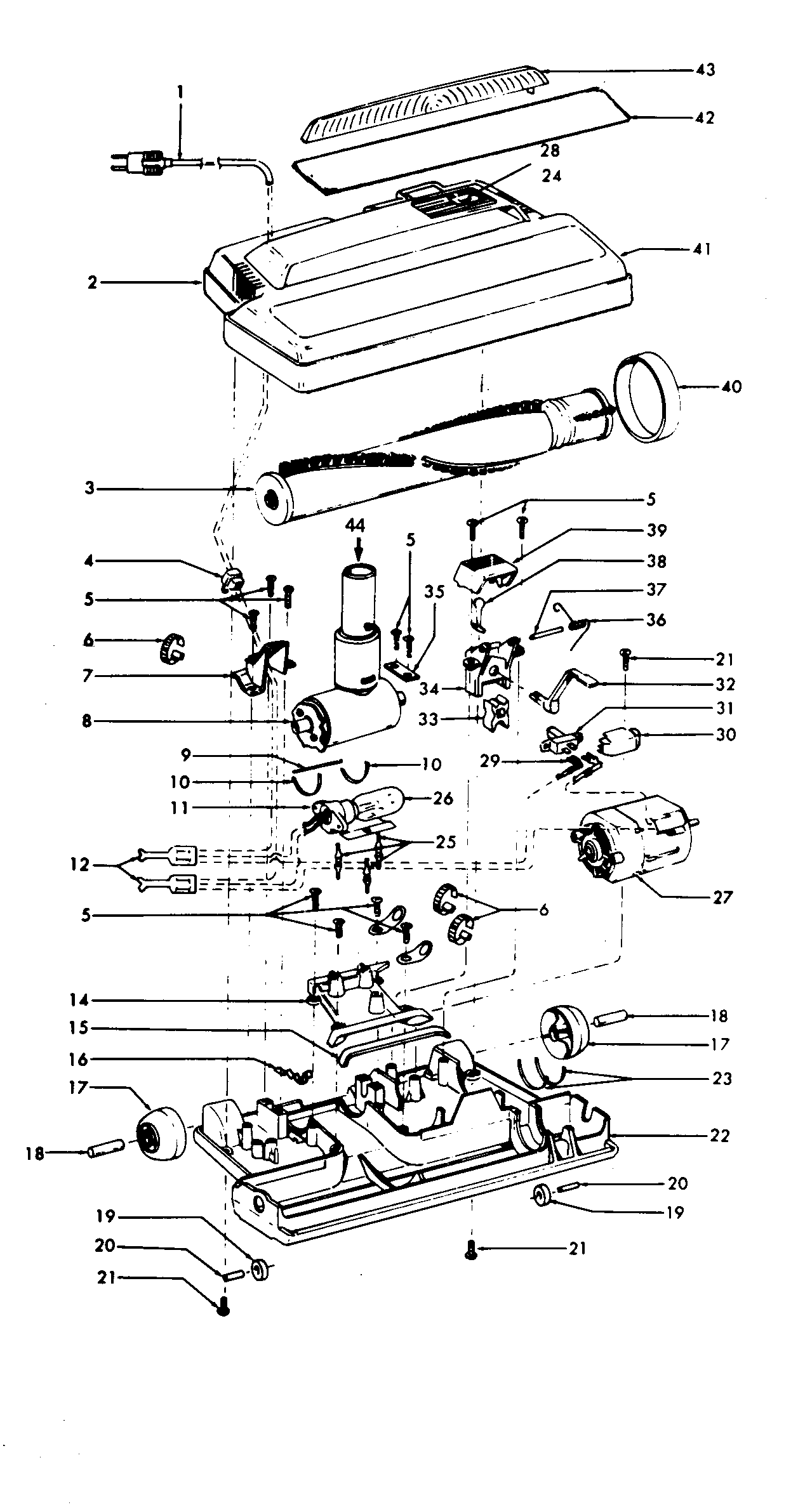 Hoover S3219--- powerednozzle diagram