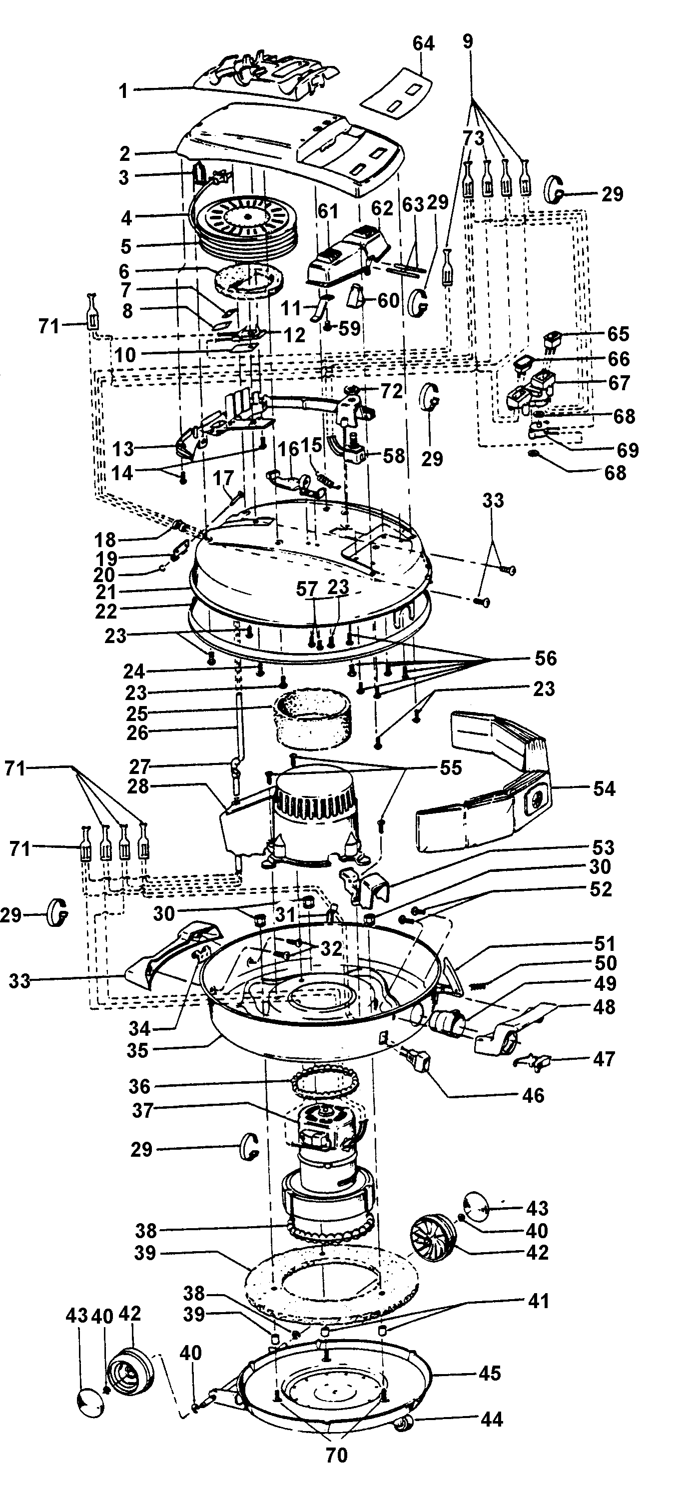 Hoover S3221 mainhousing diagram