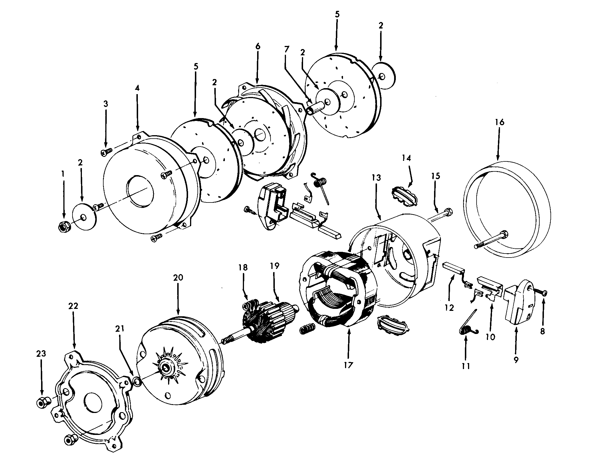 Hoover S3257--- motor assembly diagram
