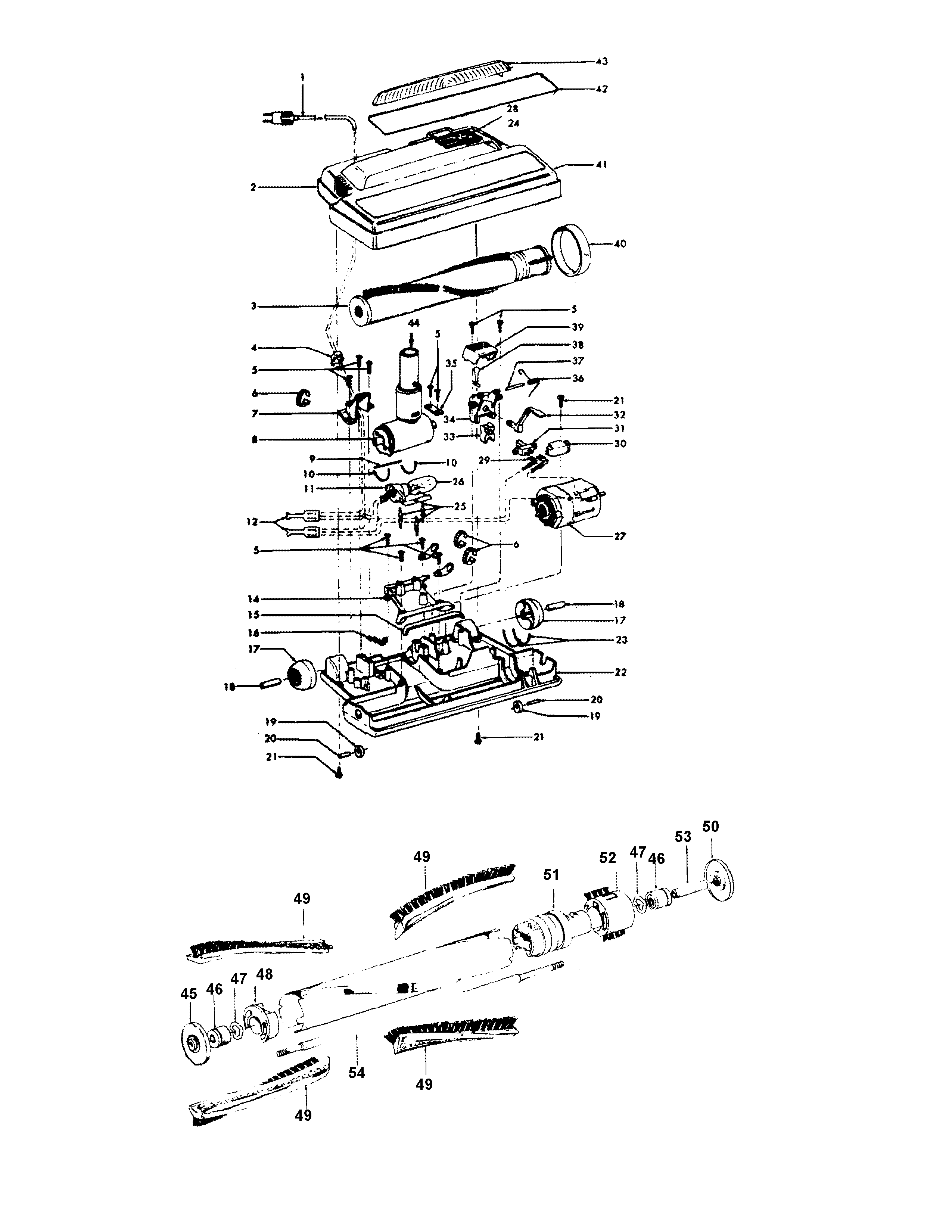 Hoover S3271 powerednozzle, agitator diagram