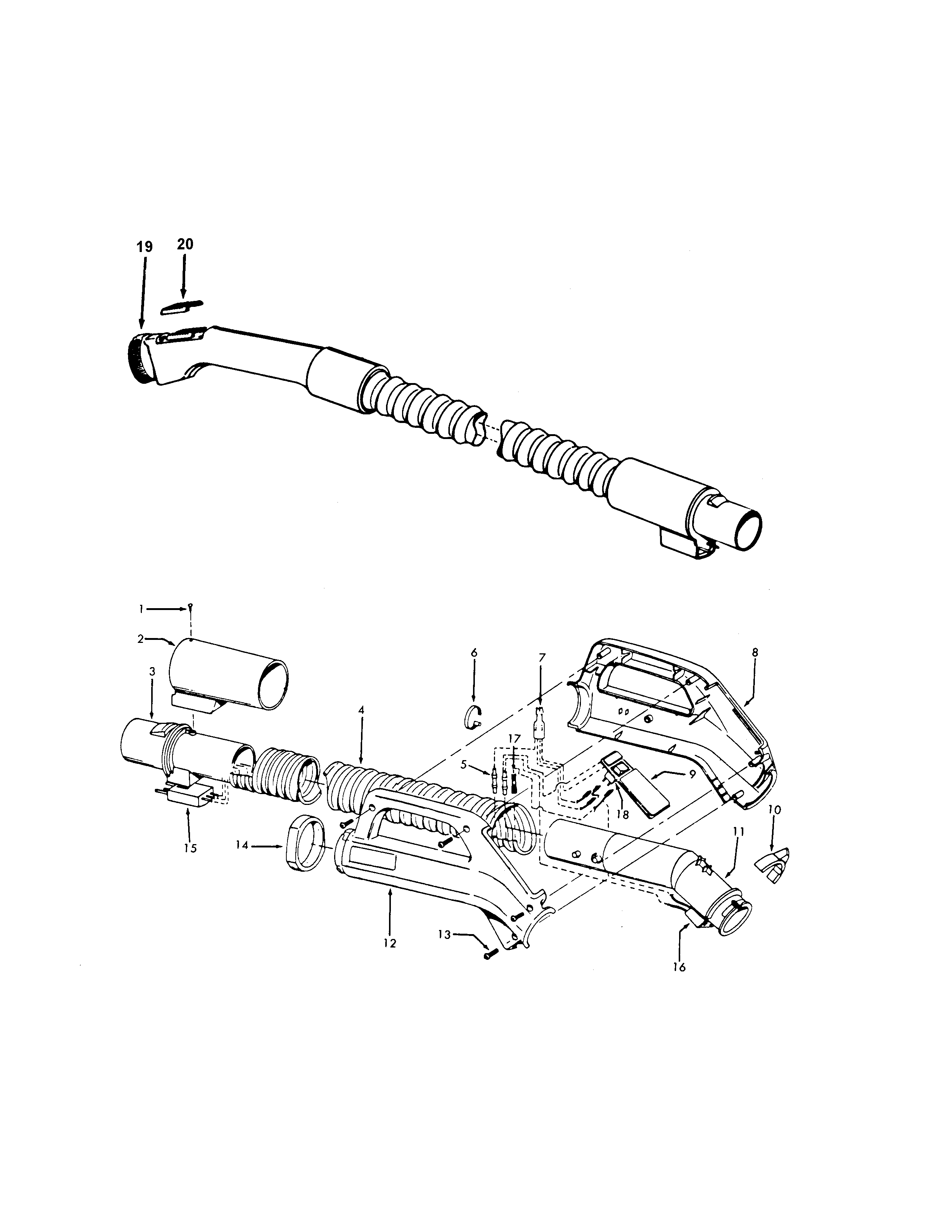 Hoover S3273 hose diagram