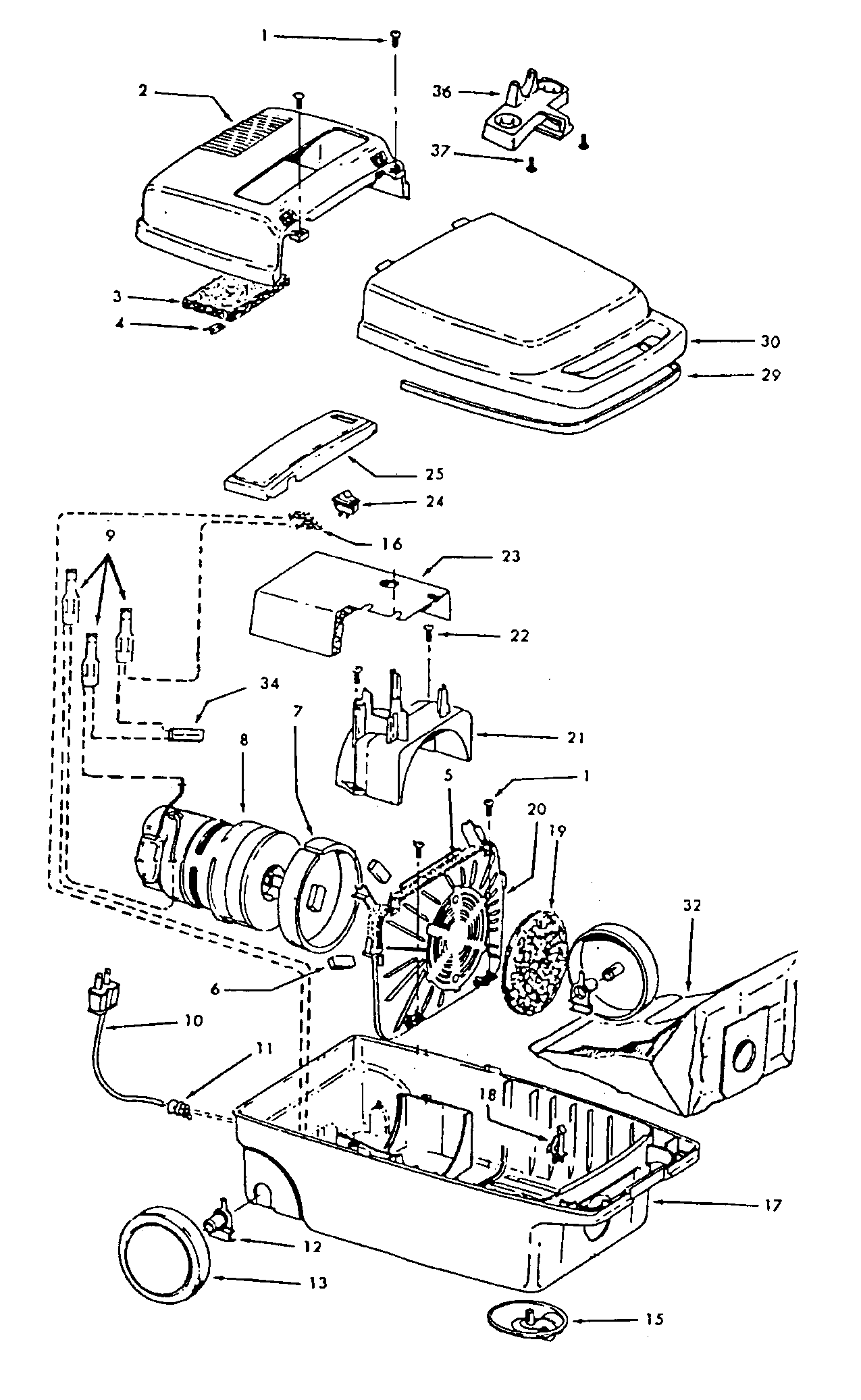 Hoover S3299031 mainhousing diagram