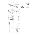 Hoover S3413 hose, cleaningtools diagram