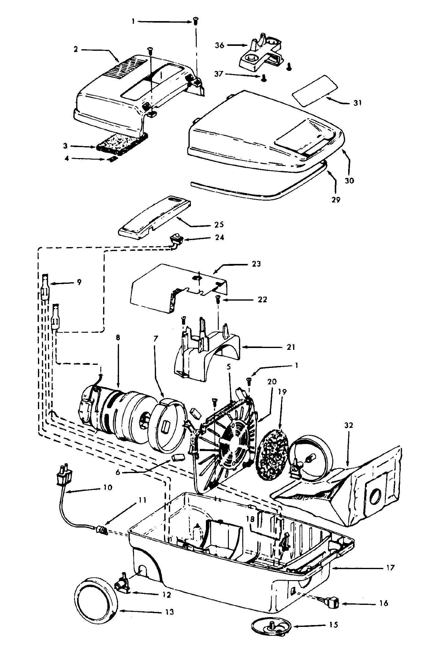 Hoover S3425060 mainhousing diagram