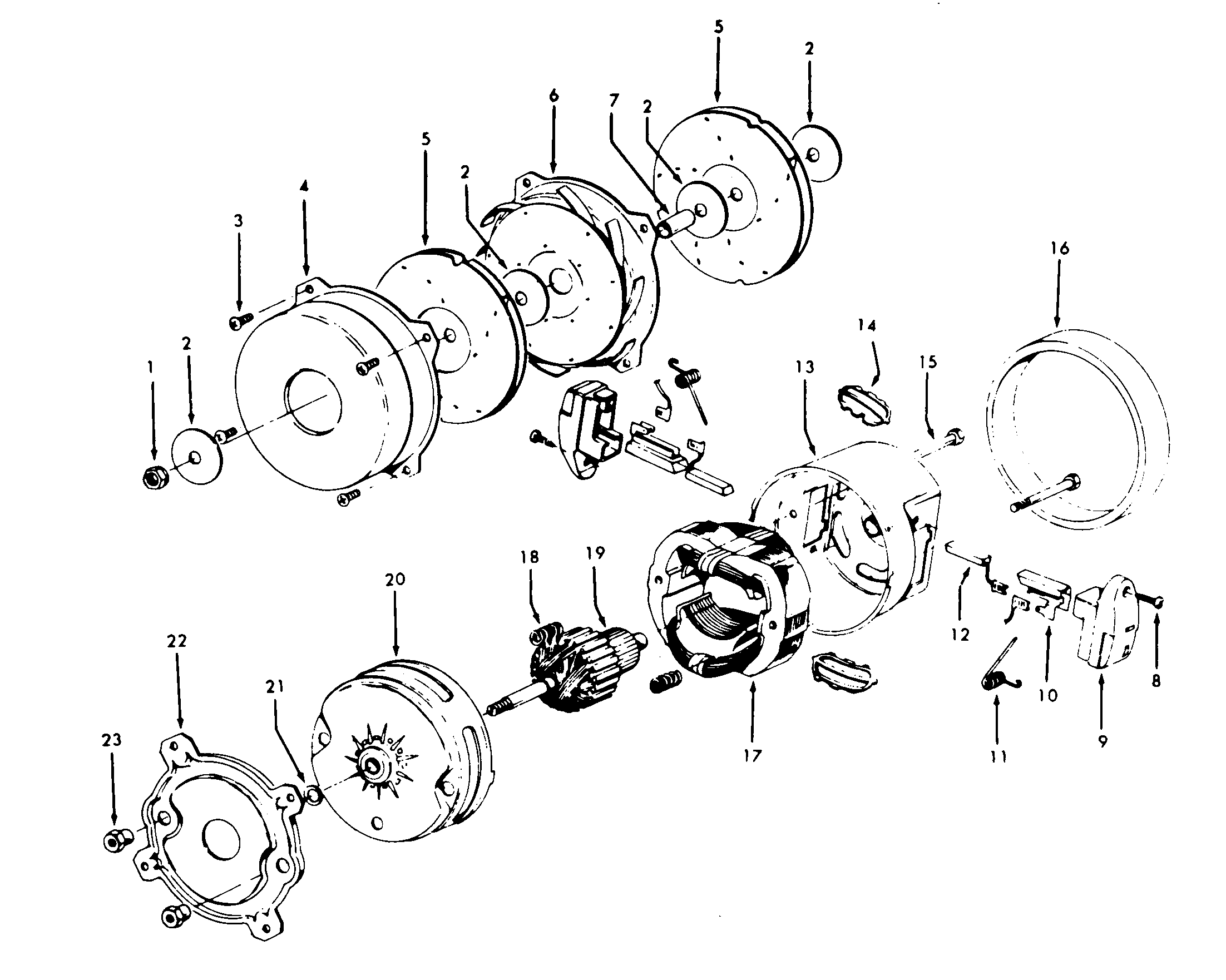 Hoover S3425060 motor assembly diagram