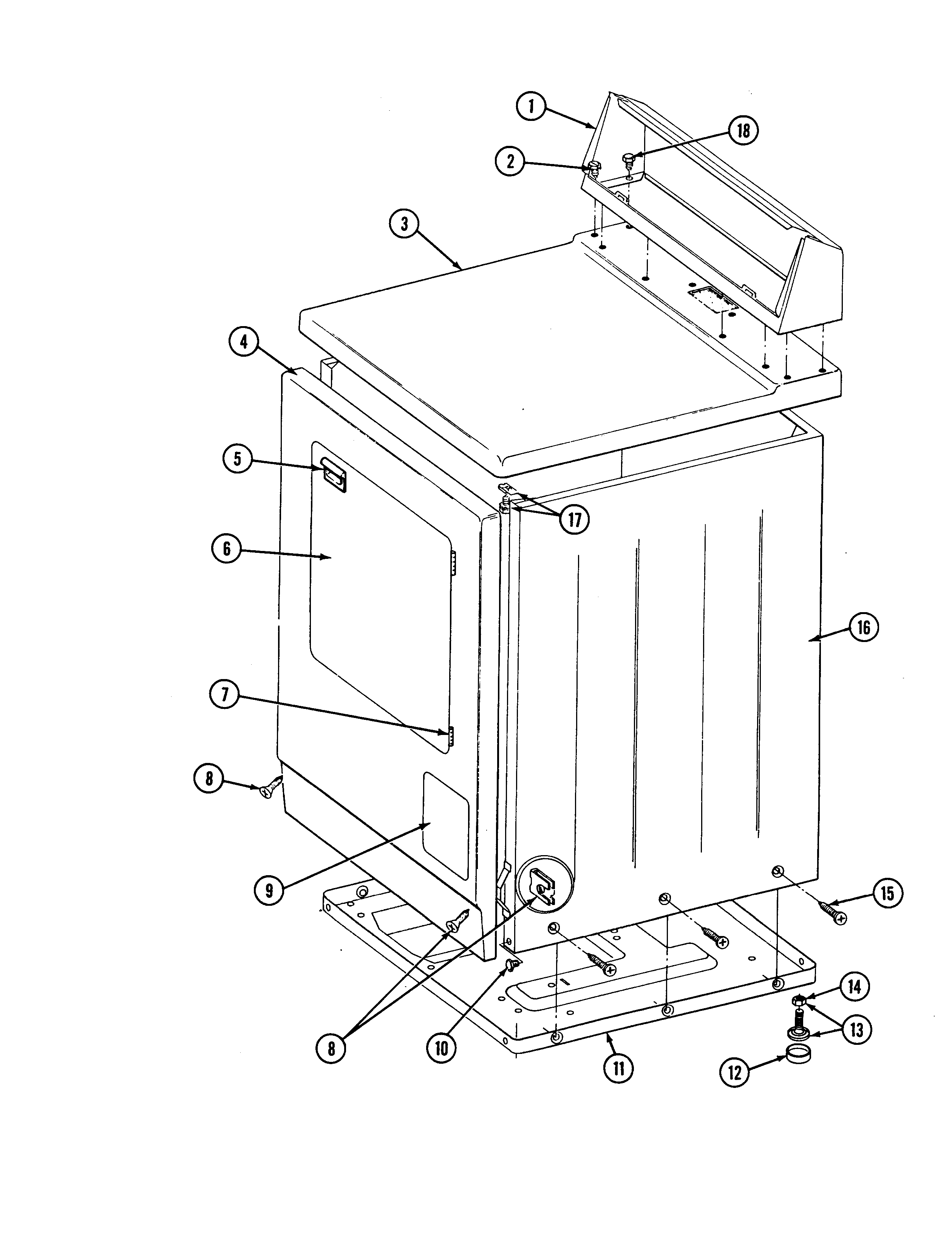Maytag LDE7500ACW cabinet-front (lde7500ace,ade) & (ldg) diagram