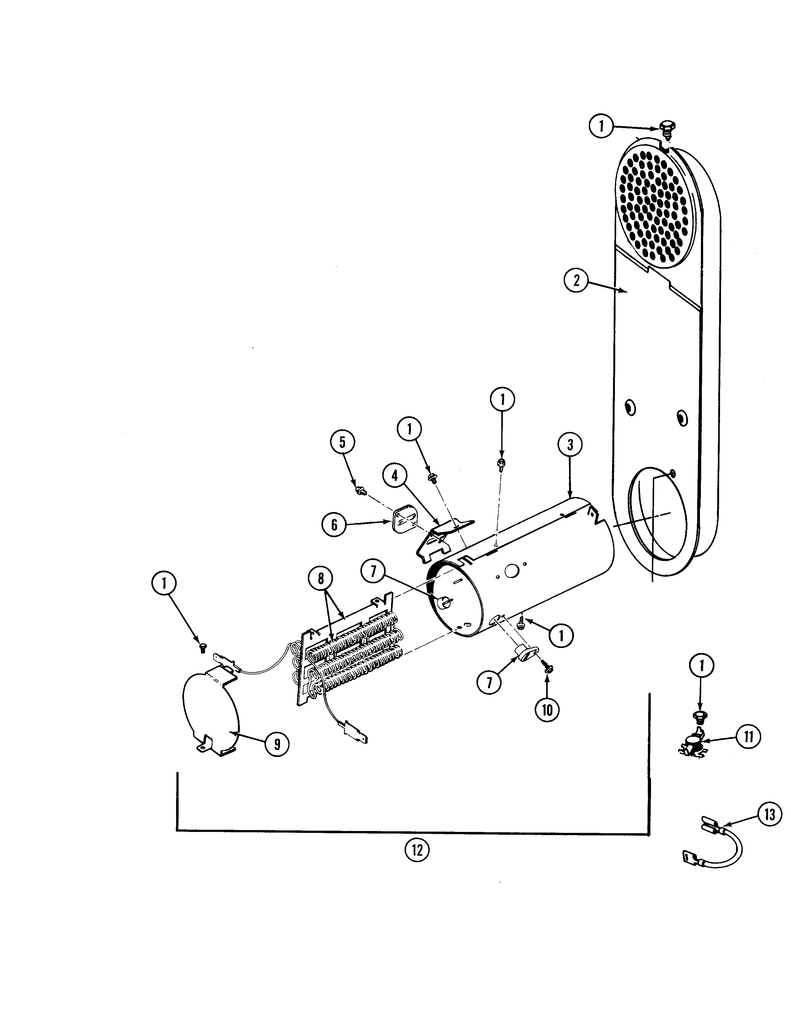 Maytag LDE7500ACW heater (lde7500ace, ade) diagram
