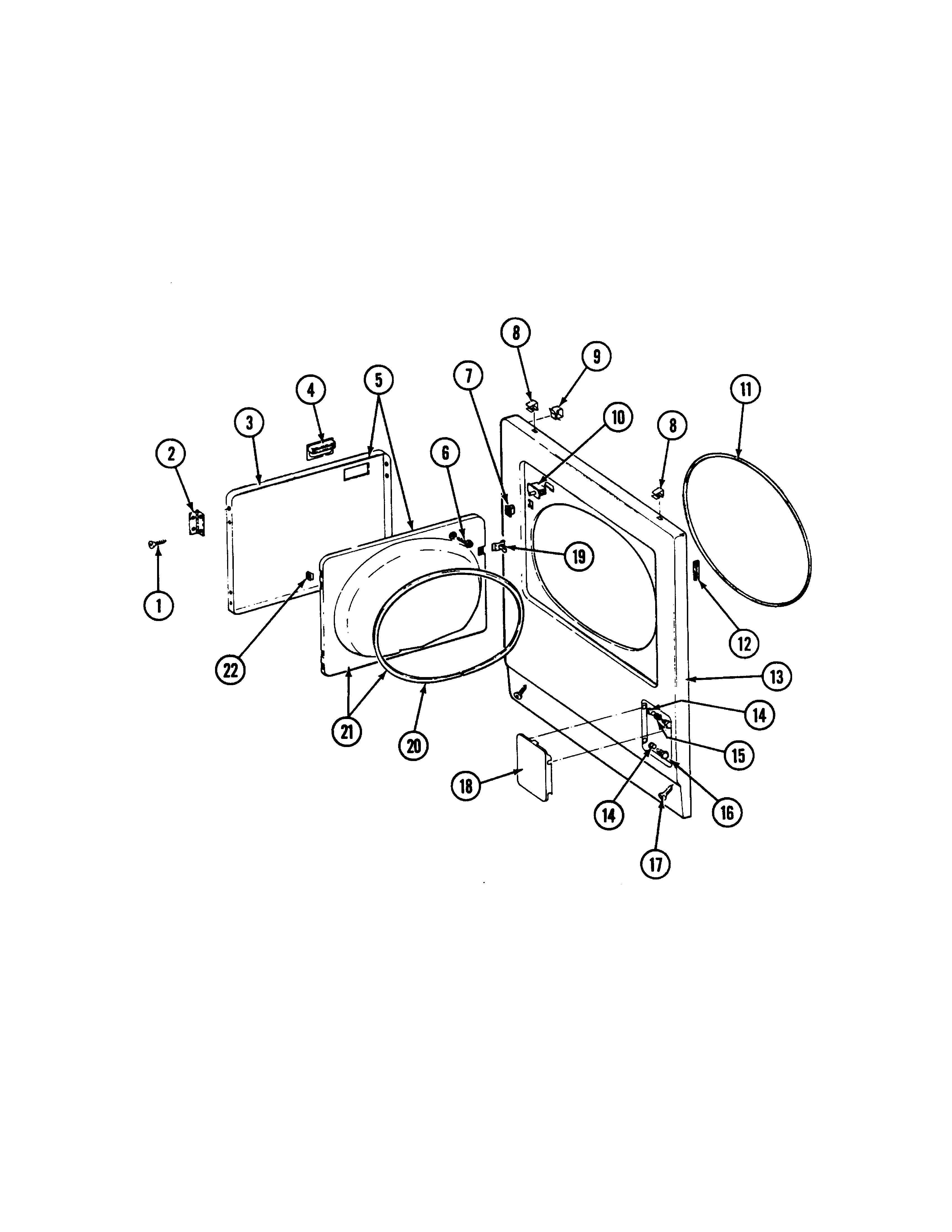 Maytag LDG7500AAM door (lde7500acm,adm) & (ldg) diagram