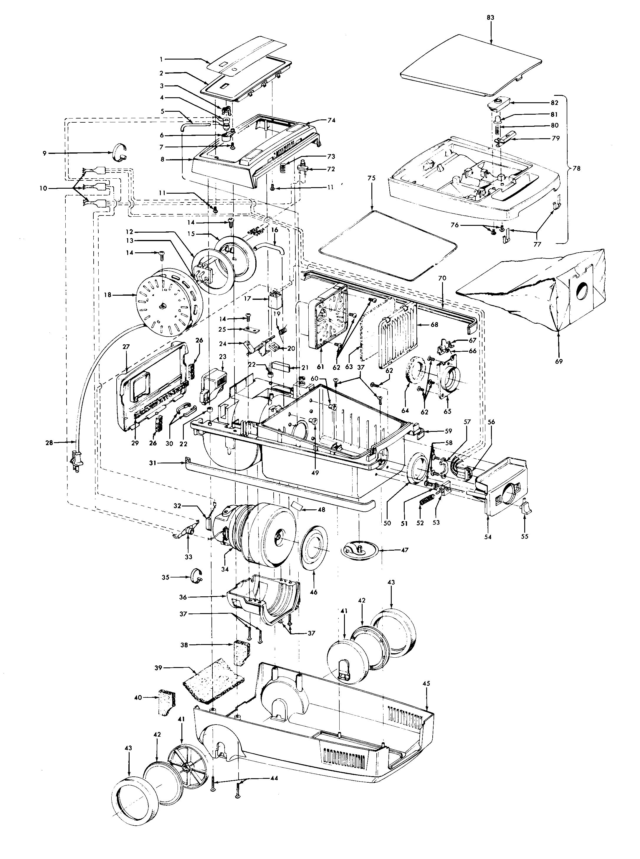 Hoover S3459--- mainhousing diagram