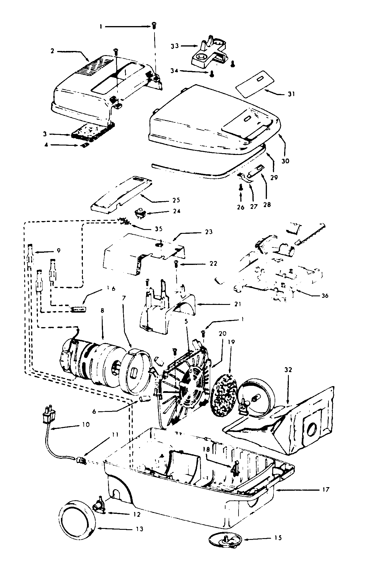 Hoover S3485070 mainhousing diagram