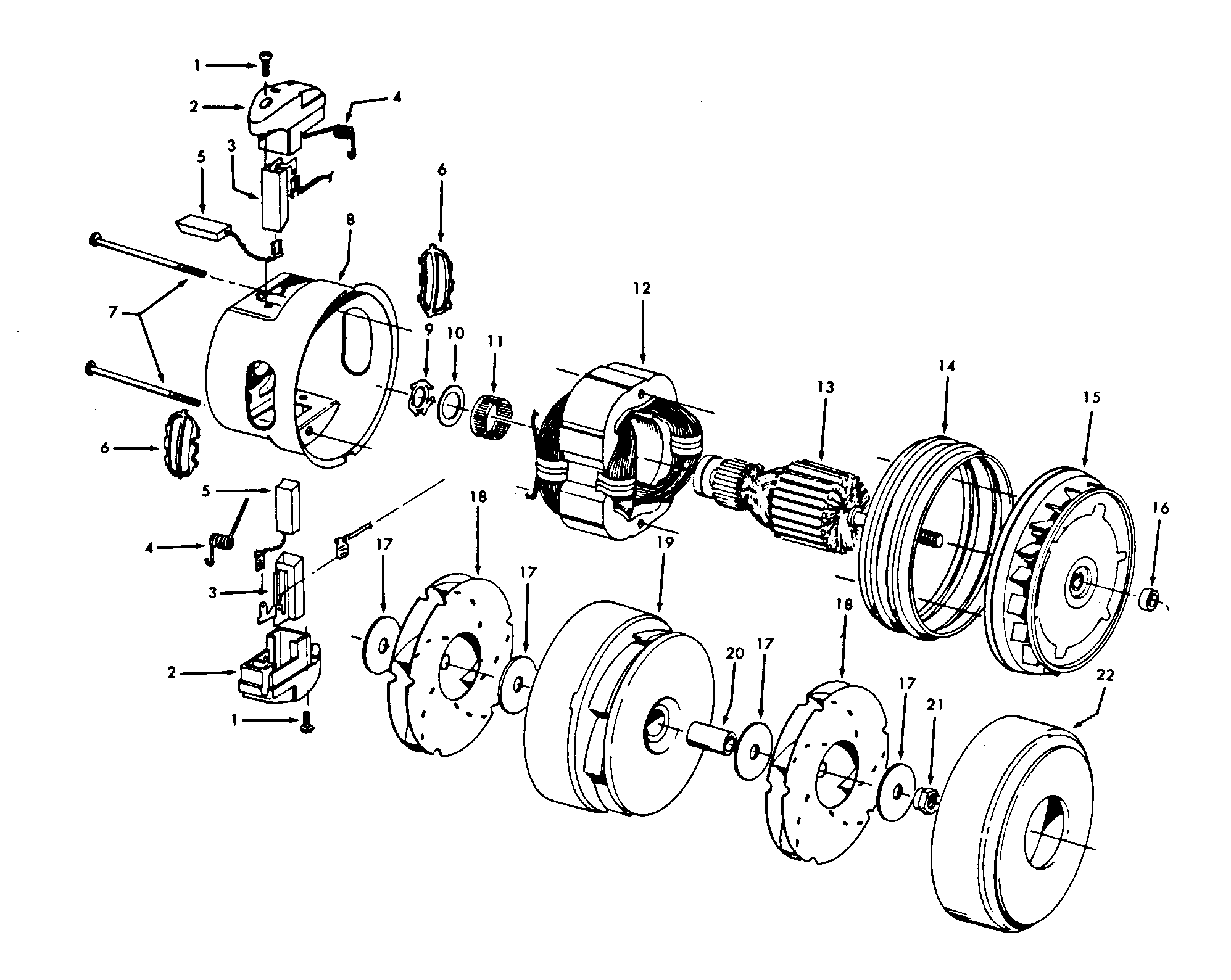 Hoover S3485070 motor assembly diagram