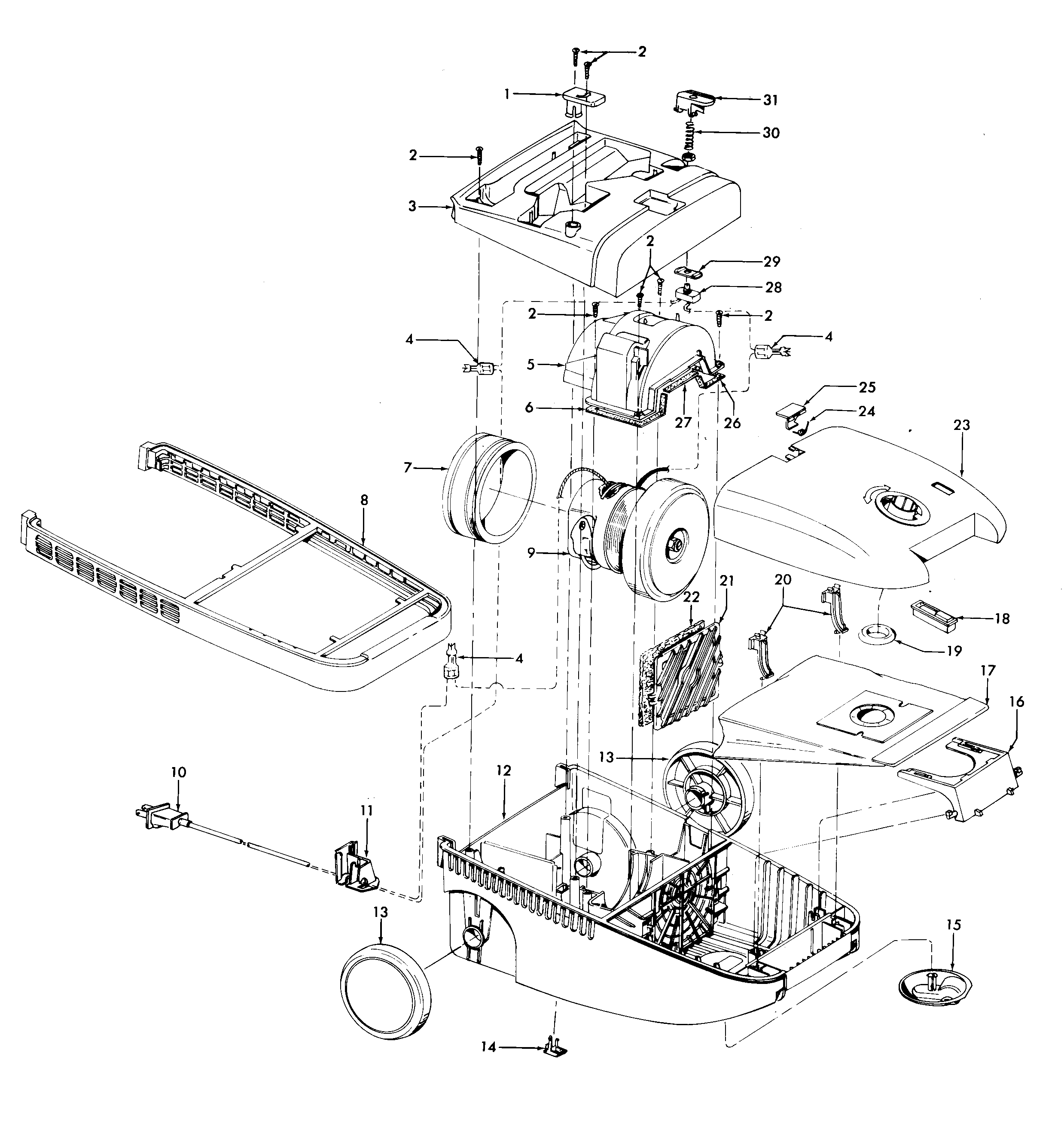 Hoover S3515--- mainhousing diagram