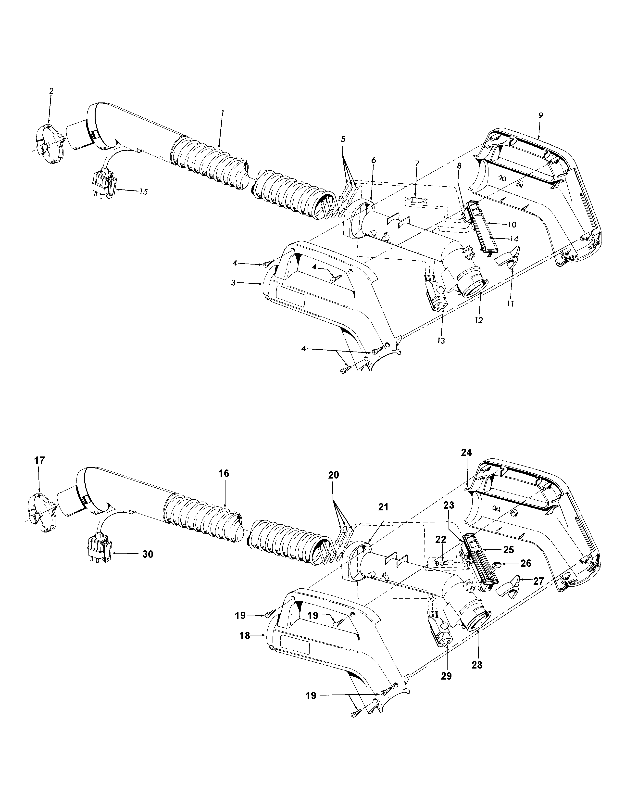 Hoover S3605--- hose diagram