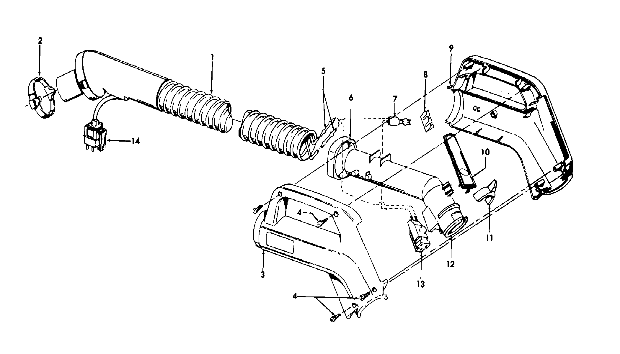Hoover S3608--- hose diagram