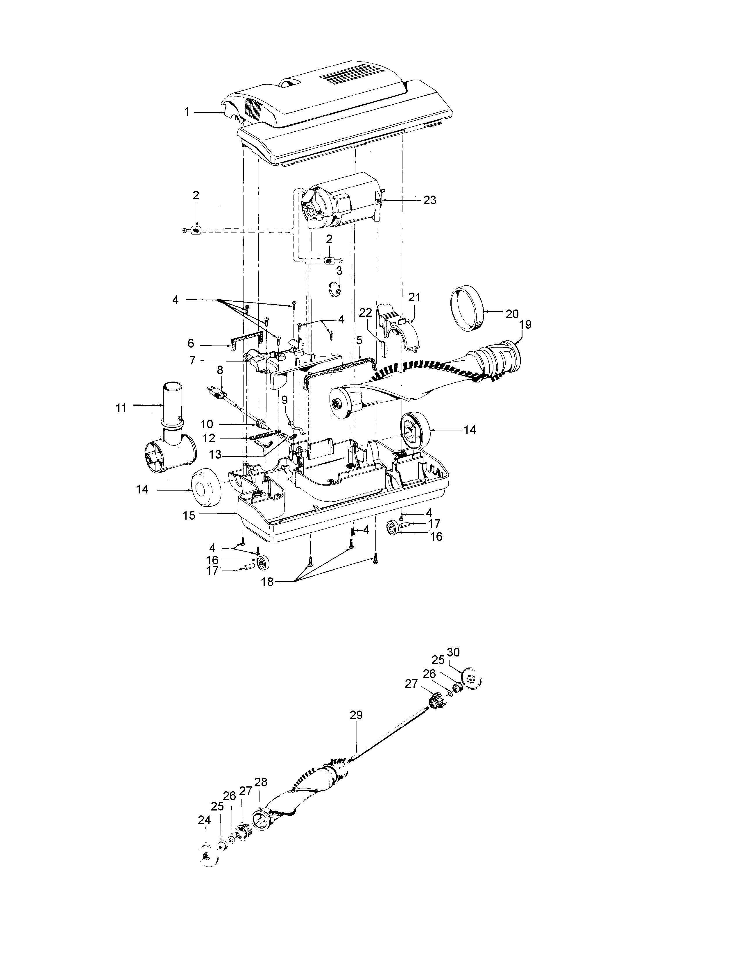 Hoover S5645-001 powerednozzle diagram