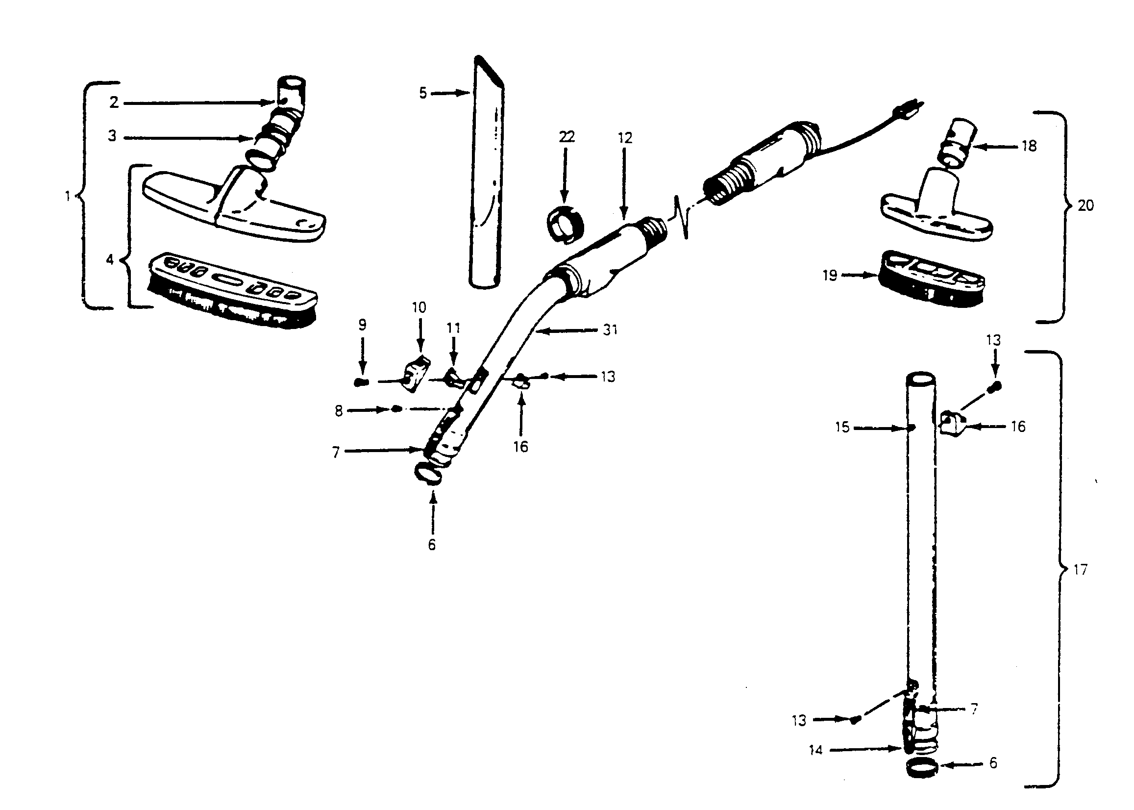 Hoover S7083--- outerbag diagram