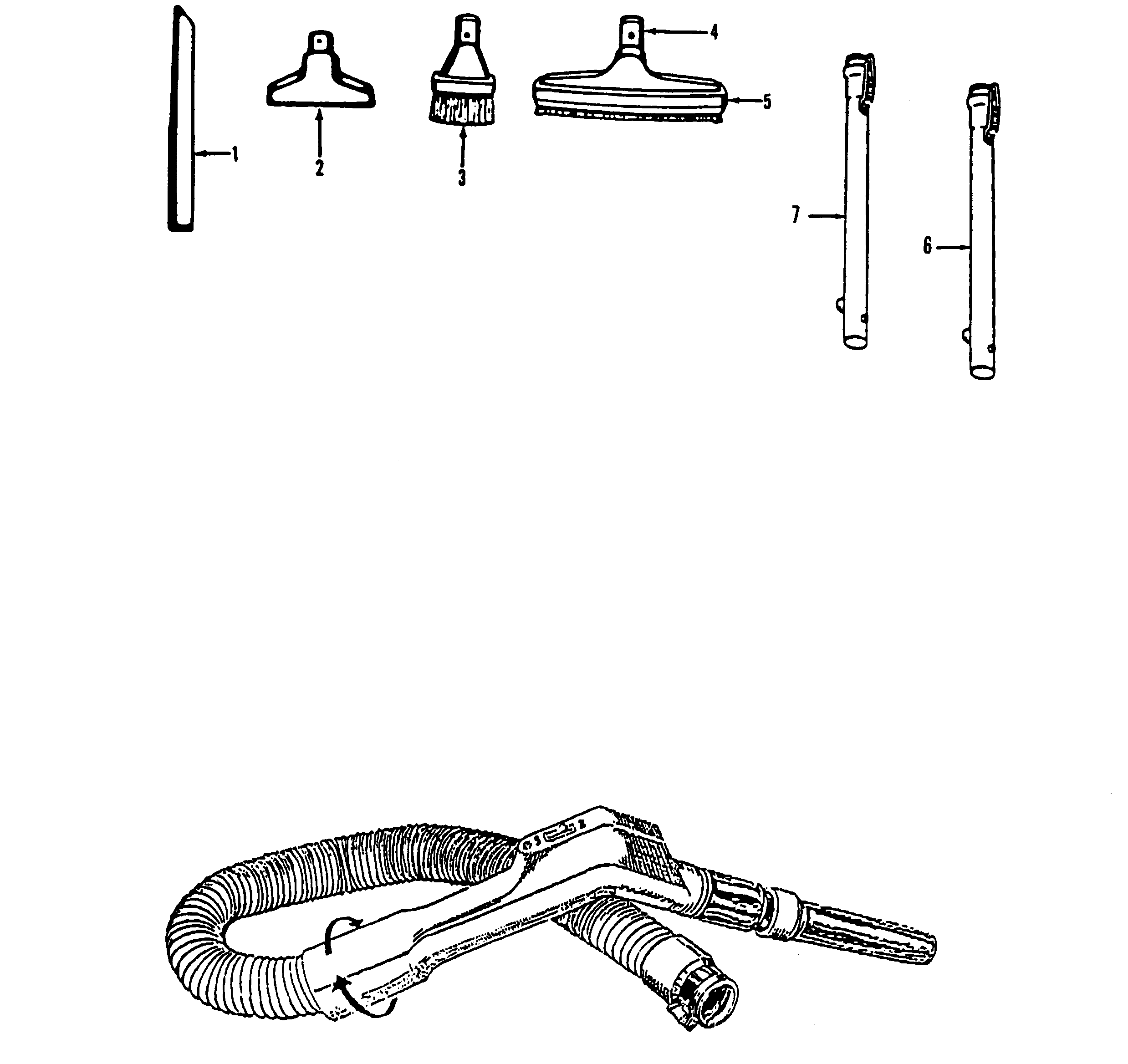 Hoover S8149 cleaningtools diagram
