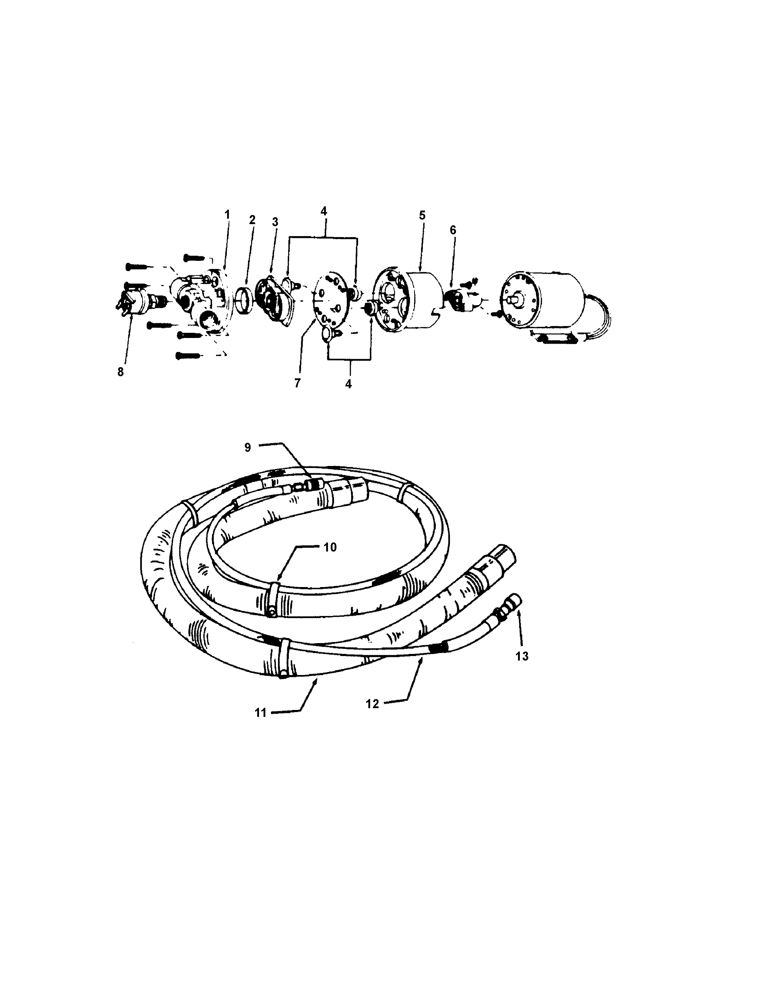 Hoover SG007001 hose, pump diagram